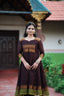 Madhavi – Chocolate Brown Flared Long Kurti | Utsav