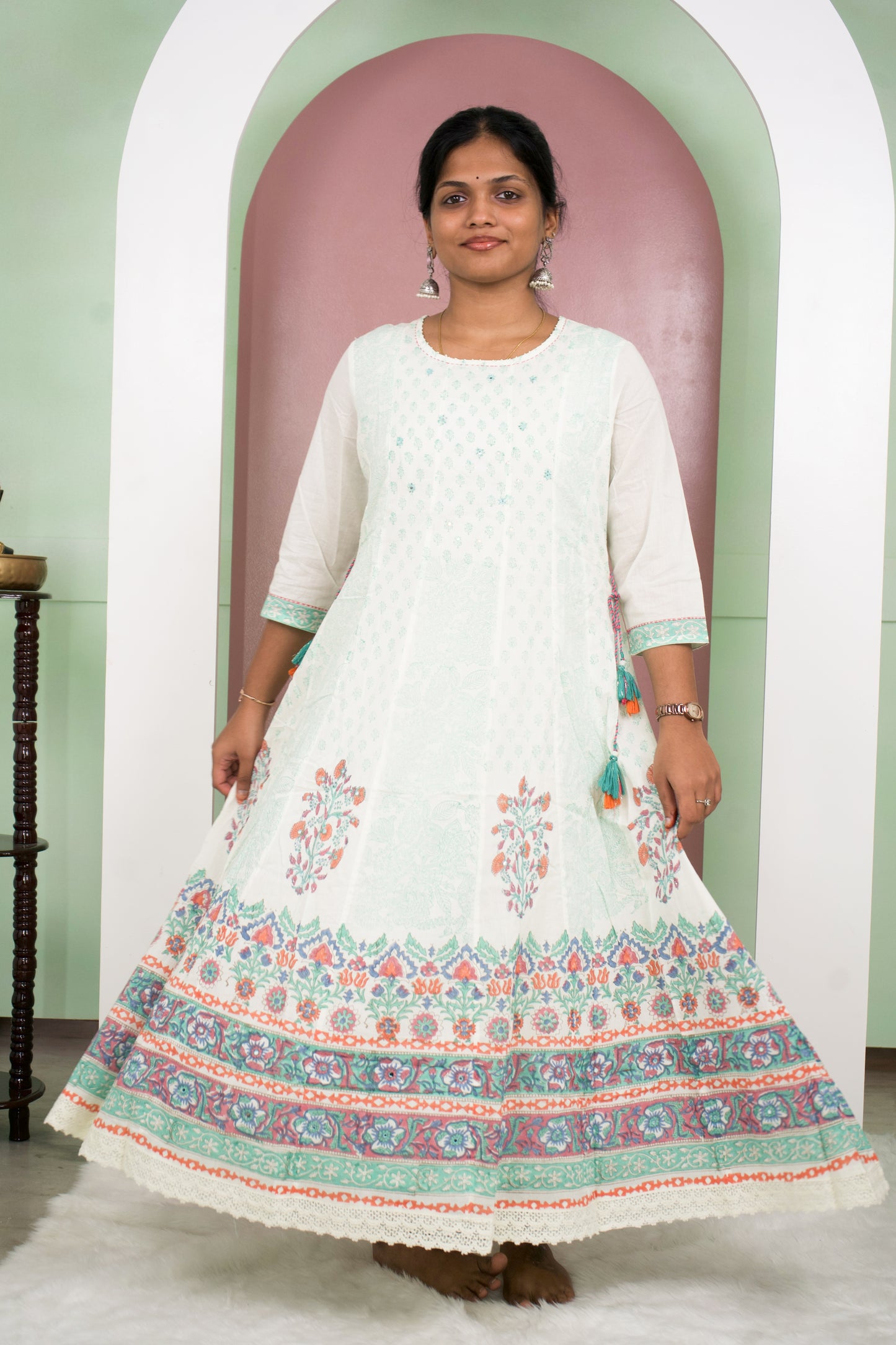 Floral Jaipuri frock