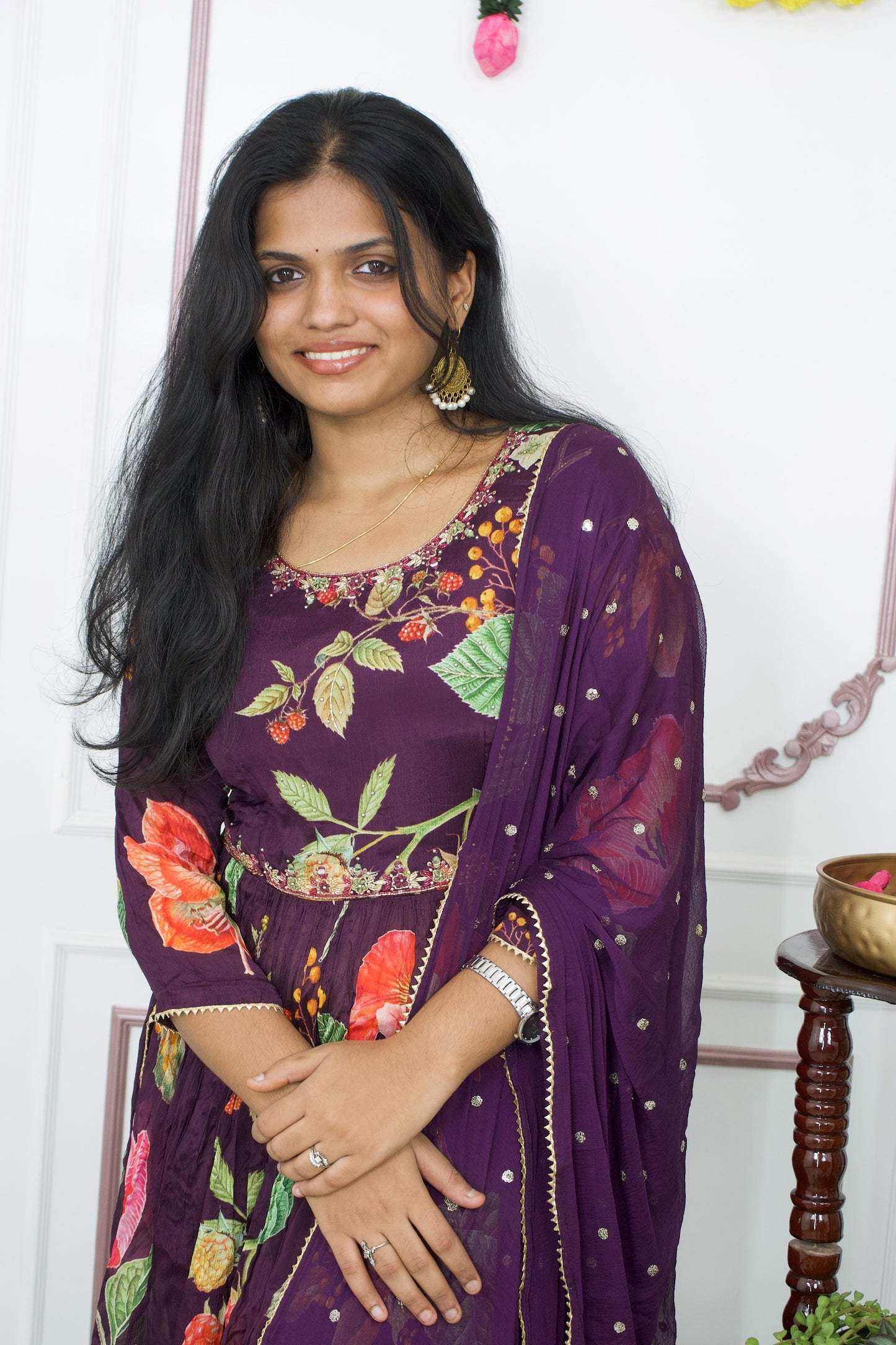 Nyra Cut 3-Piece kurti Set with Handwork