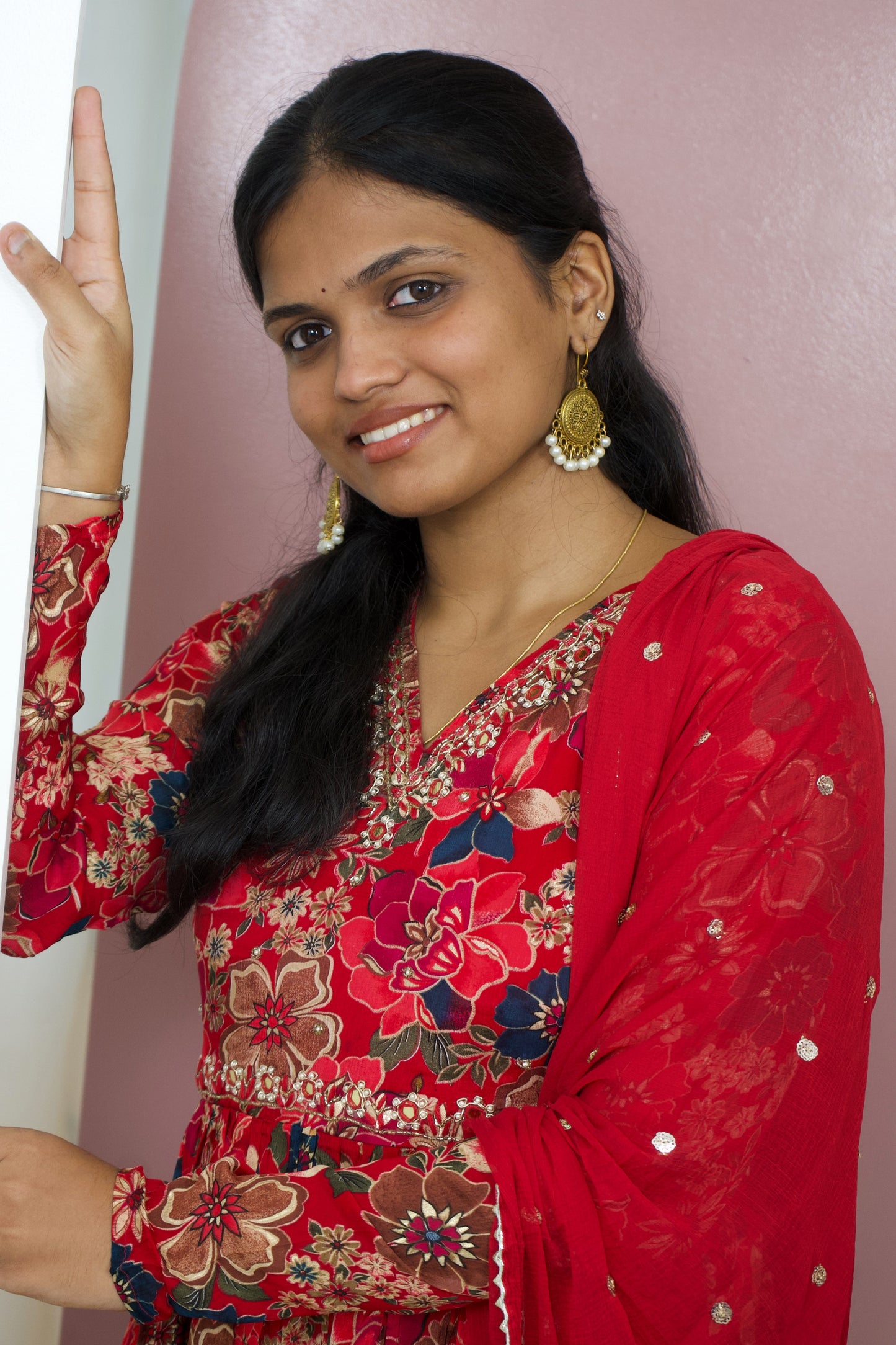 Tomato Red: Nyra Cut 3-Piece Set