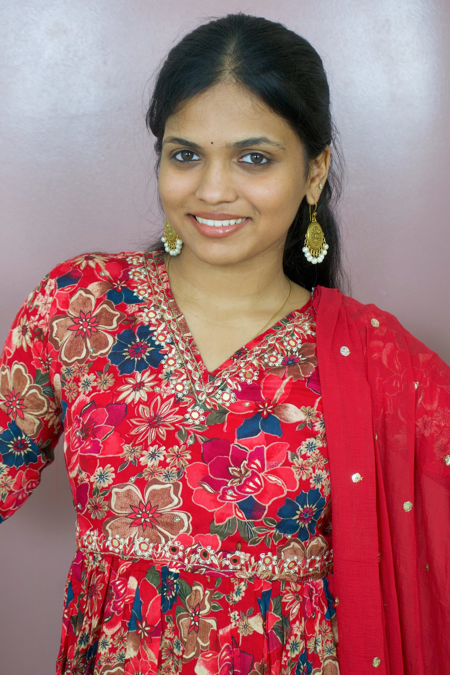 Tomato Red: Nyra Cut 3-Piece Set
