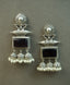Silver Toned Oxidized Earrings