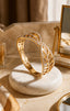 MEHA Gold Plated Leaf Pattern Crystal Studded Cuff Bracelet for Women | Premium Openable Kada Bangle