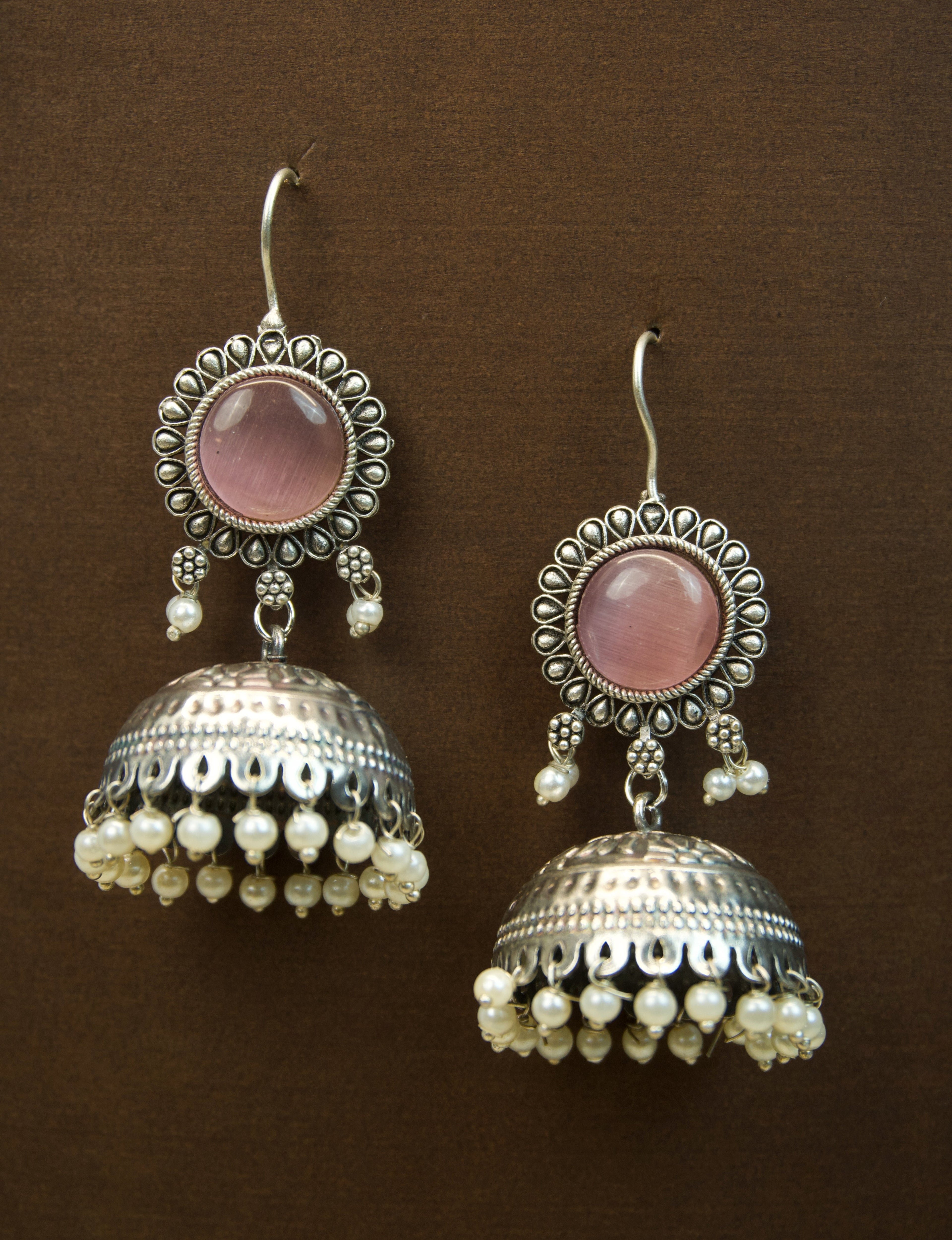 MYRA - Silver Toned BRASS Earrings