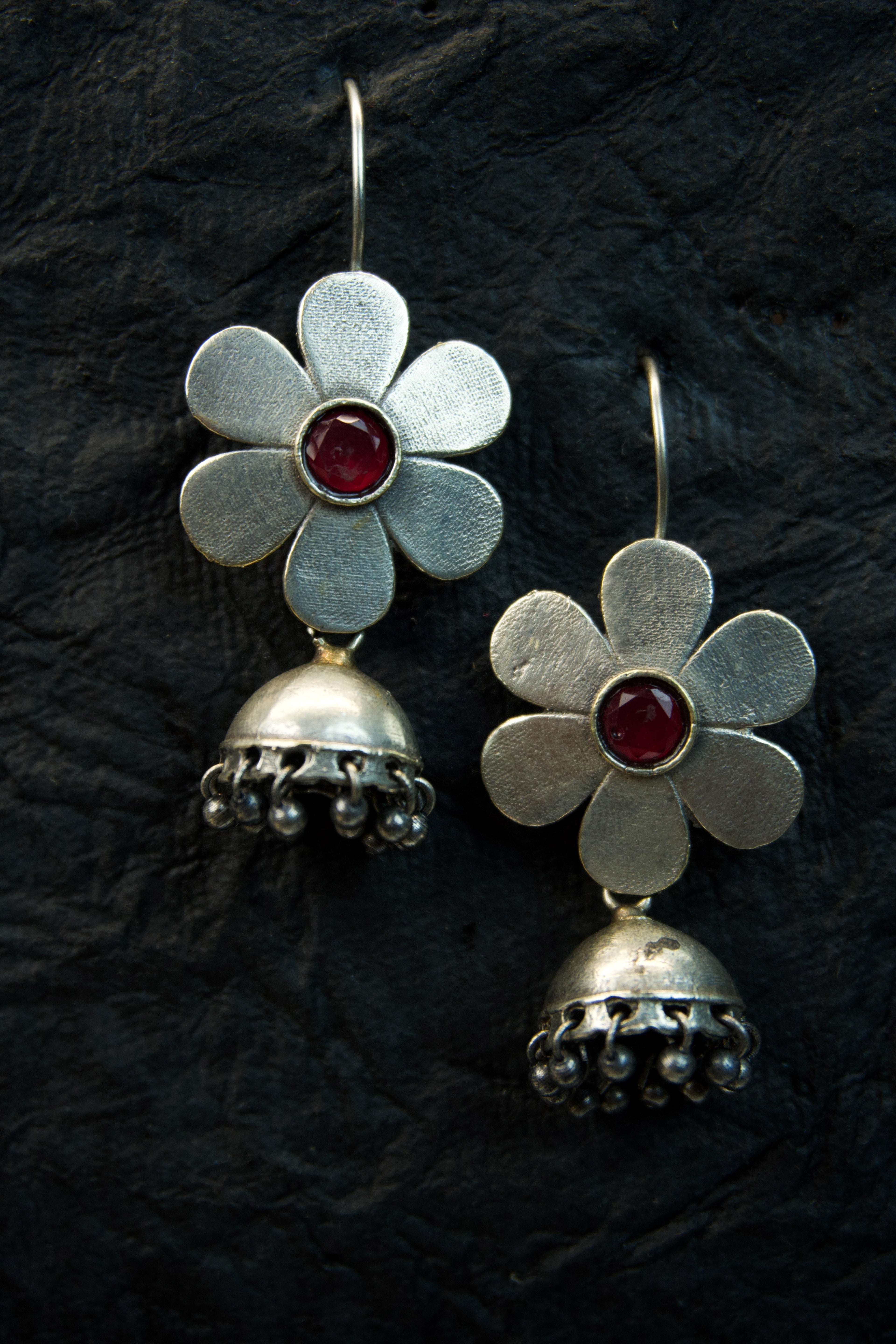 MYRA - Silver Toned BRASS Earrings