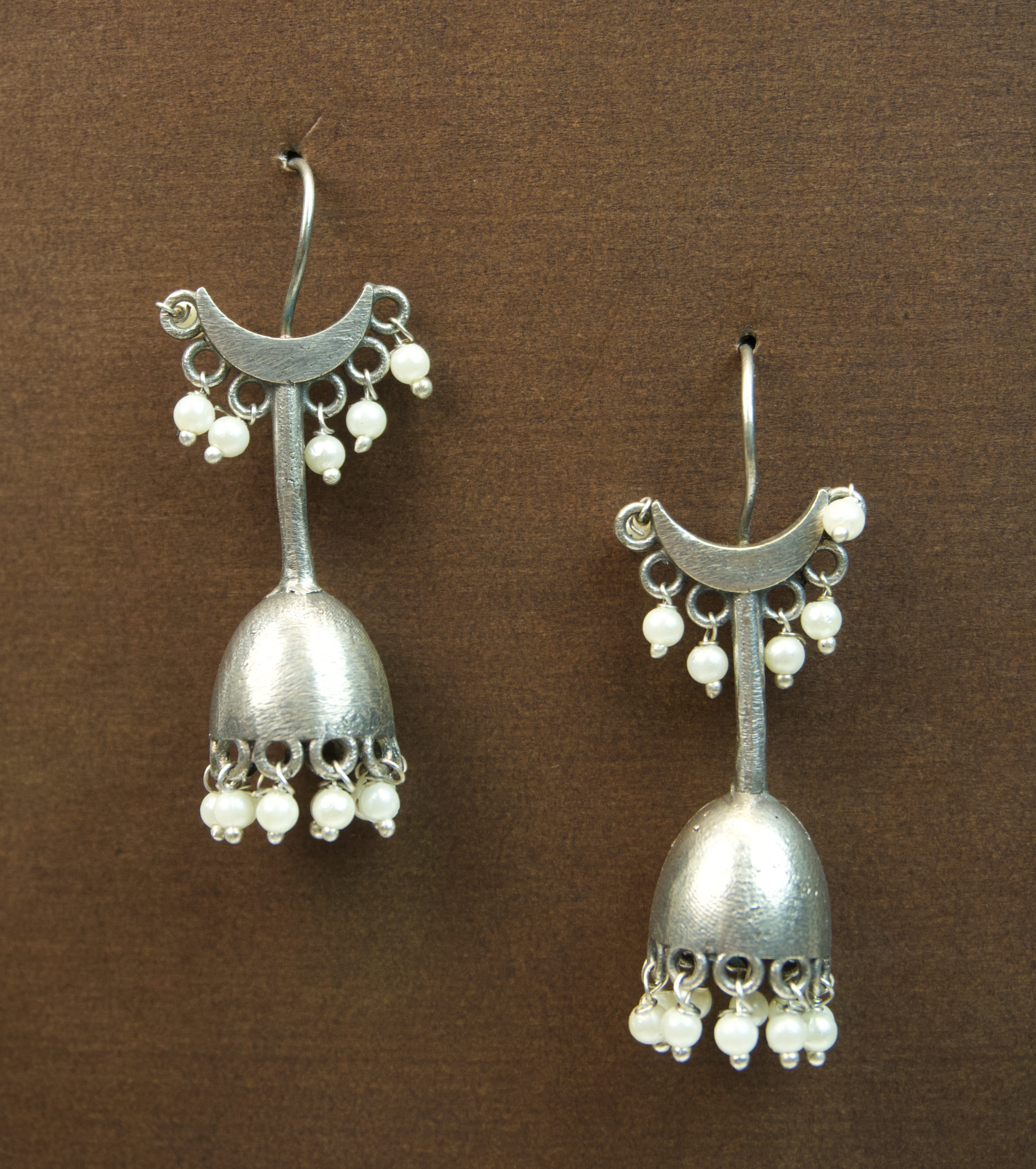 MYRA - Silver Toned BRASS Earrings Main image