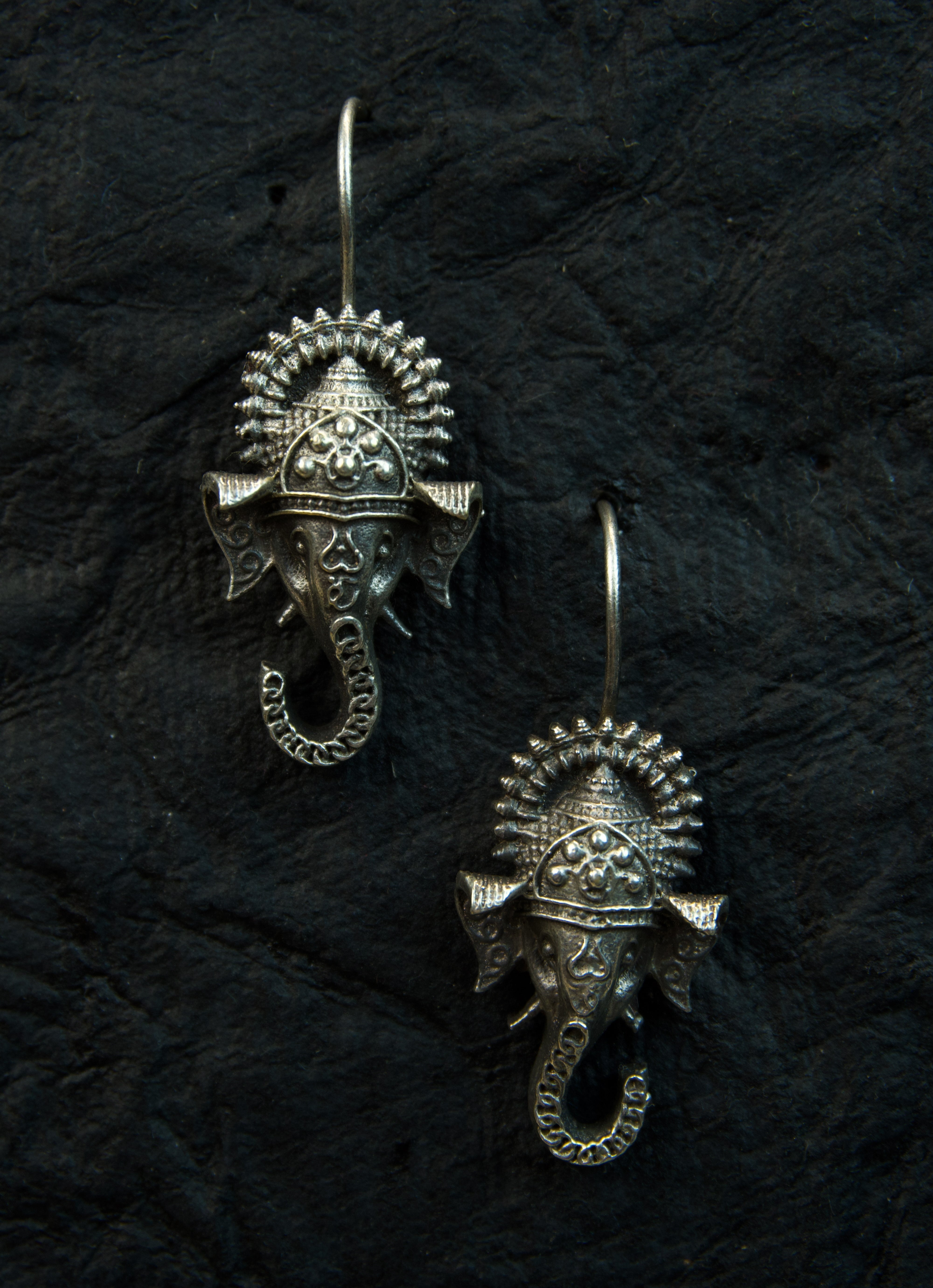 MYRA - Silver Toned BRASS Earrings Secondary image