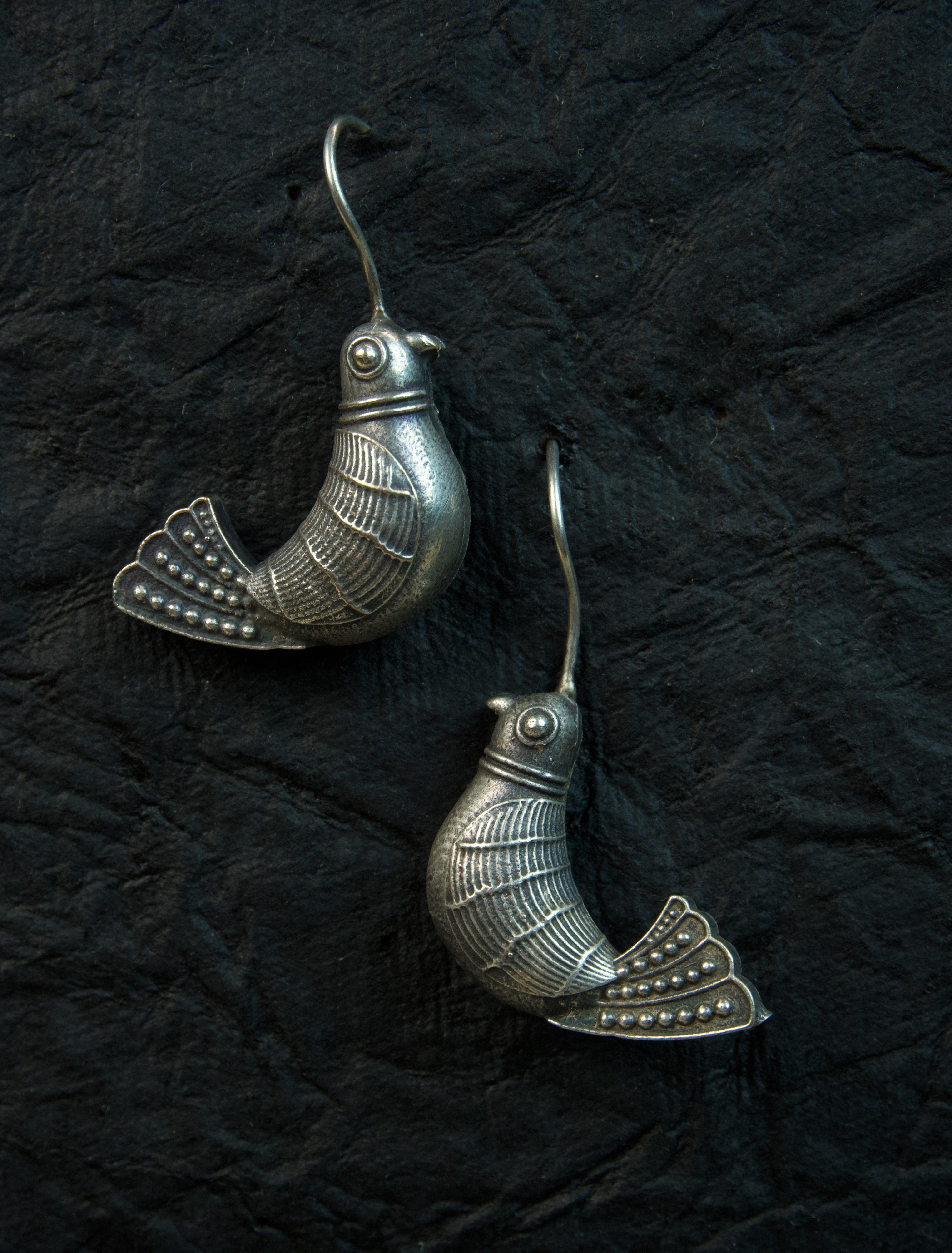 MYRA - Silver Toned BRASS Earrings Secondary image