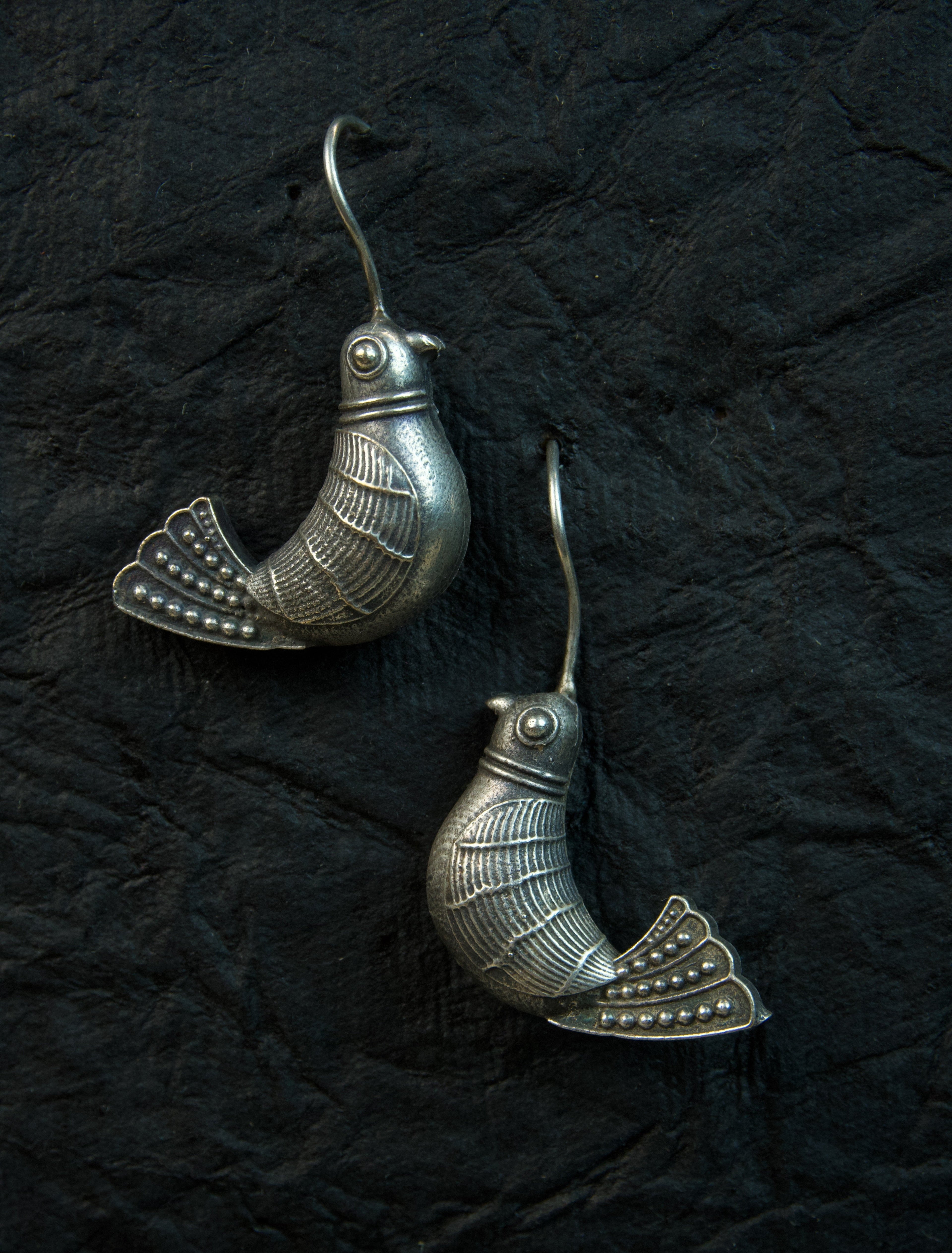 MYRA - Silver Toned BRASS Earrings