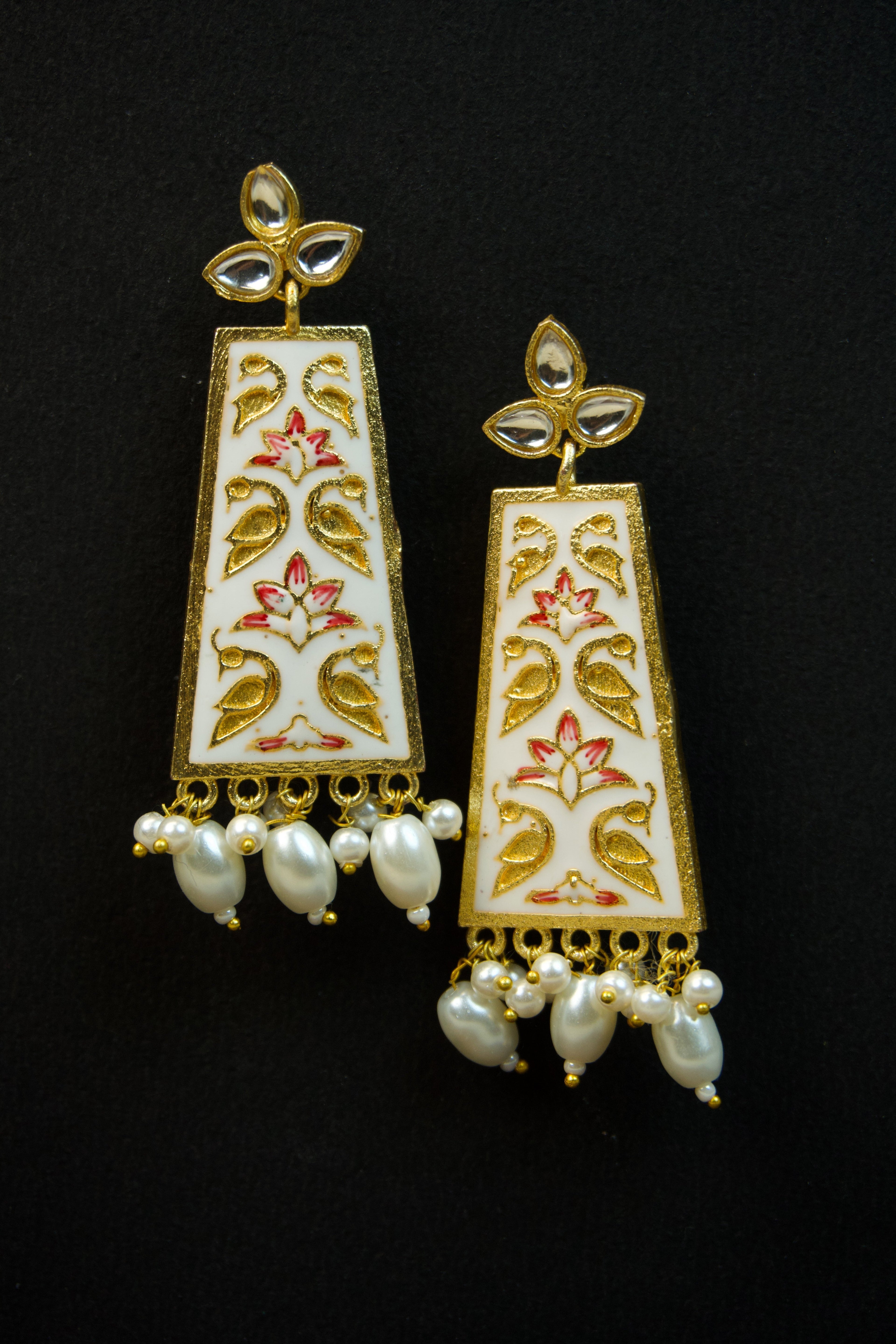 SYRA - MEENAKARI Brass Earrings - 2