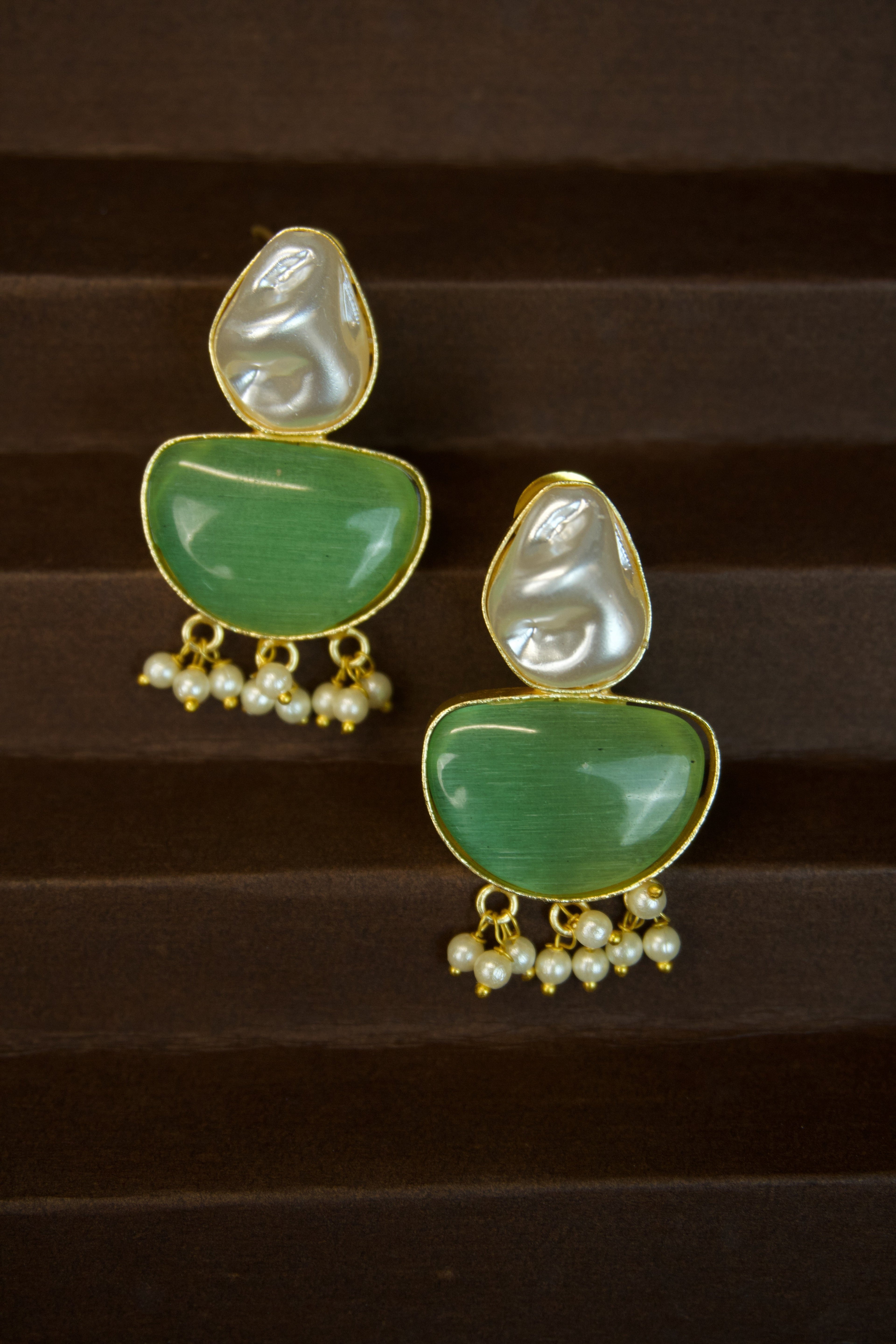 LYRA - AURA - PEARL STATEMENT EARRINGS - 13