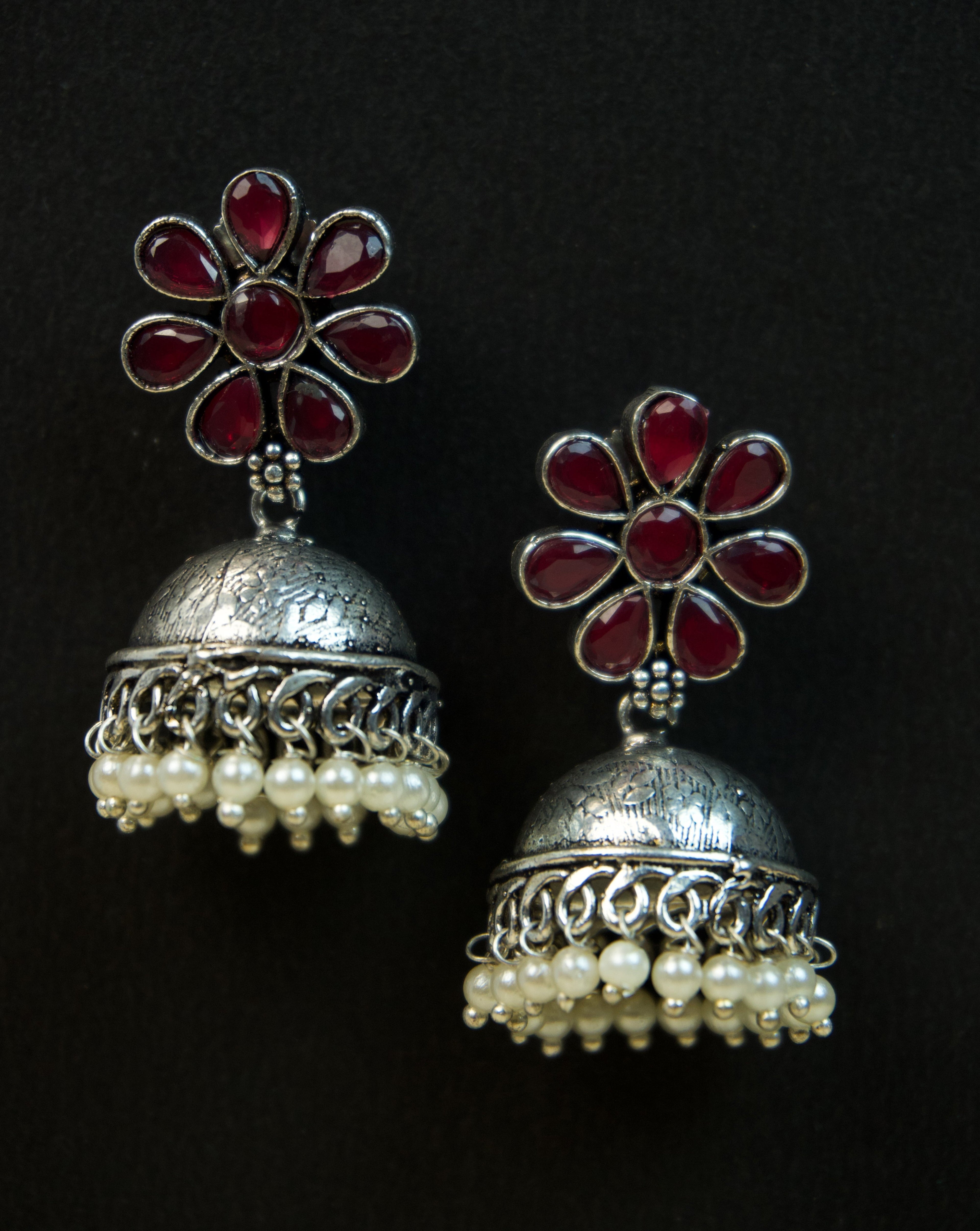 MYRA - Silver Toned BRASS Earrings