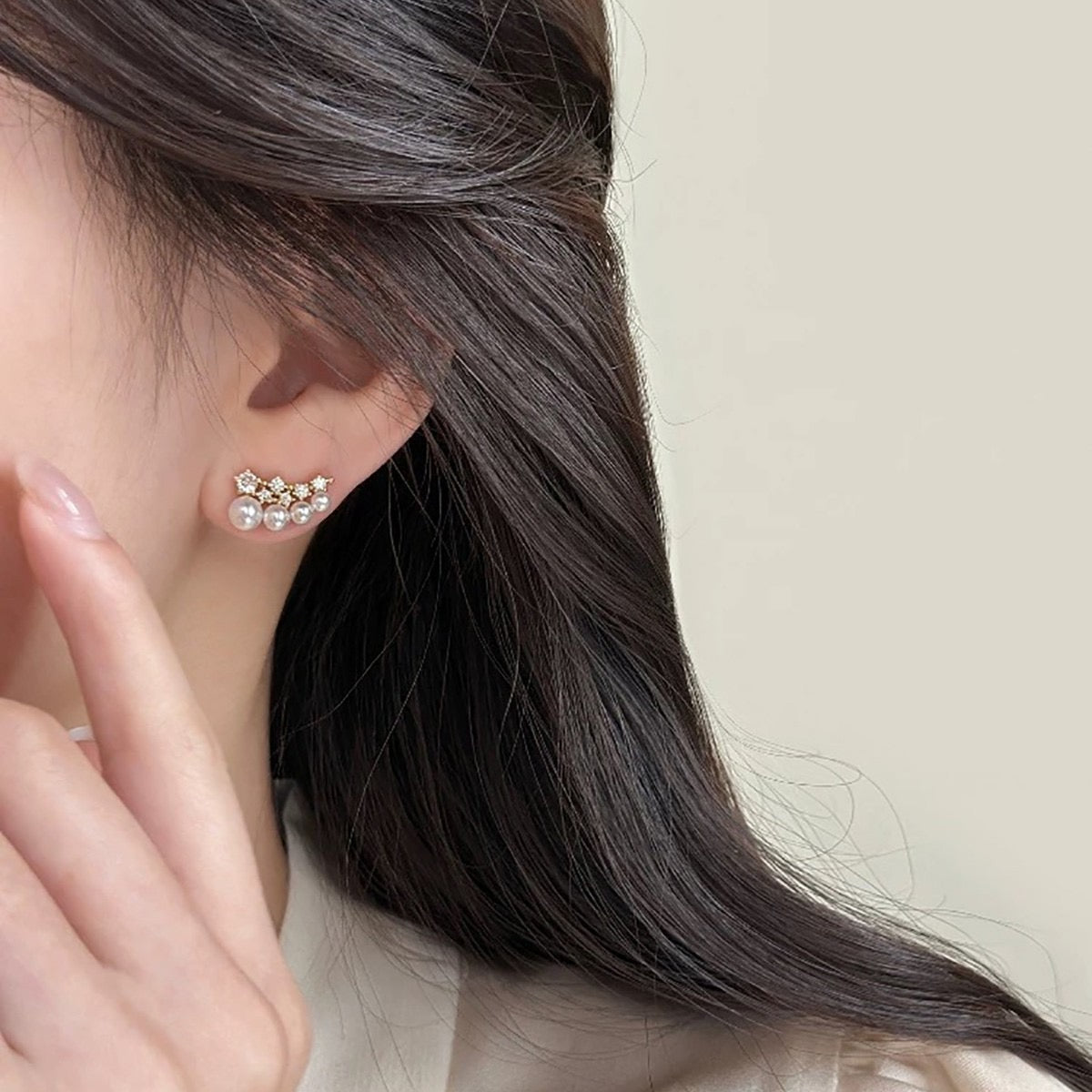 LYRA - AURA - PEARL STATEMENT EARRINGS - 14