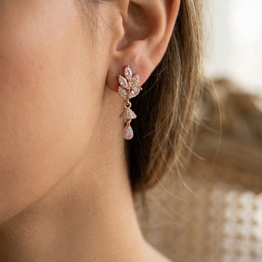 TARA - Anti Tarnish CUTE STATEMENT EARRINGS - 9 Secondary image