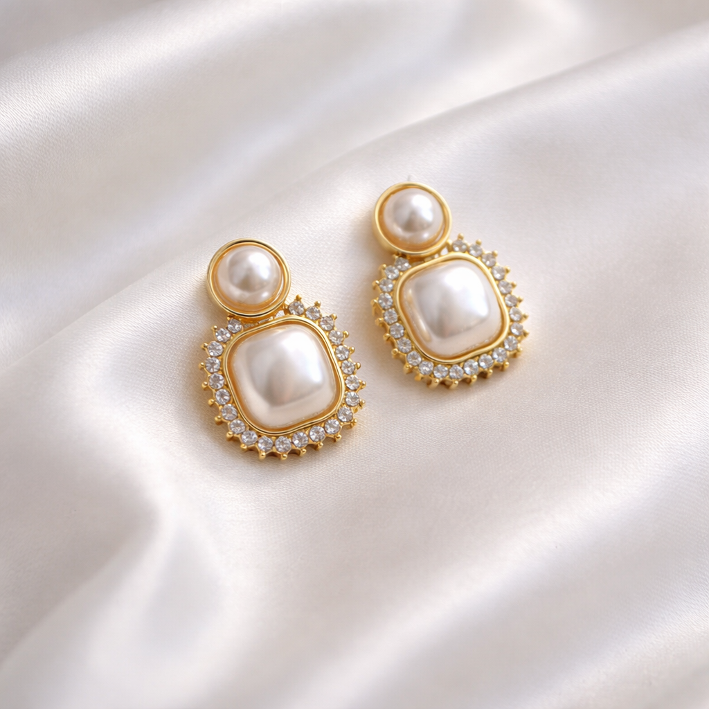 LYRA - AURA - PEARL STATEMENT EARRINGS - 8 Secondary image