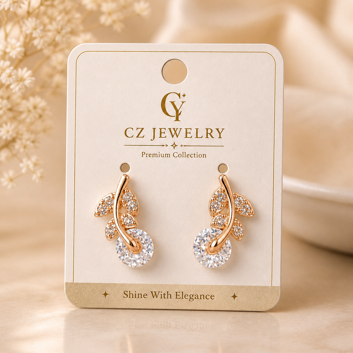 TARA - Anti Tarnish CUTE STATEMENT EARRINGS - 5