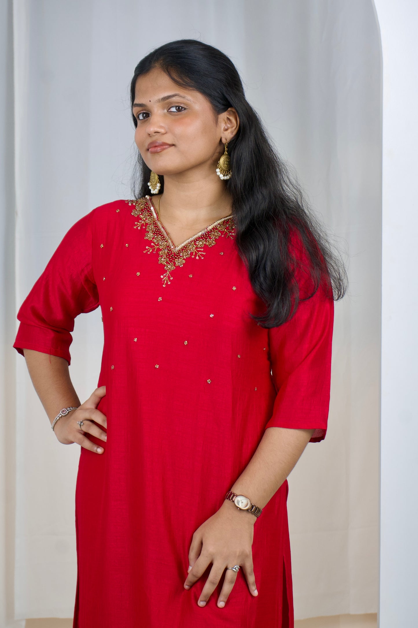  Vichitra Silk Handwork Set