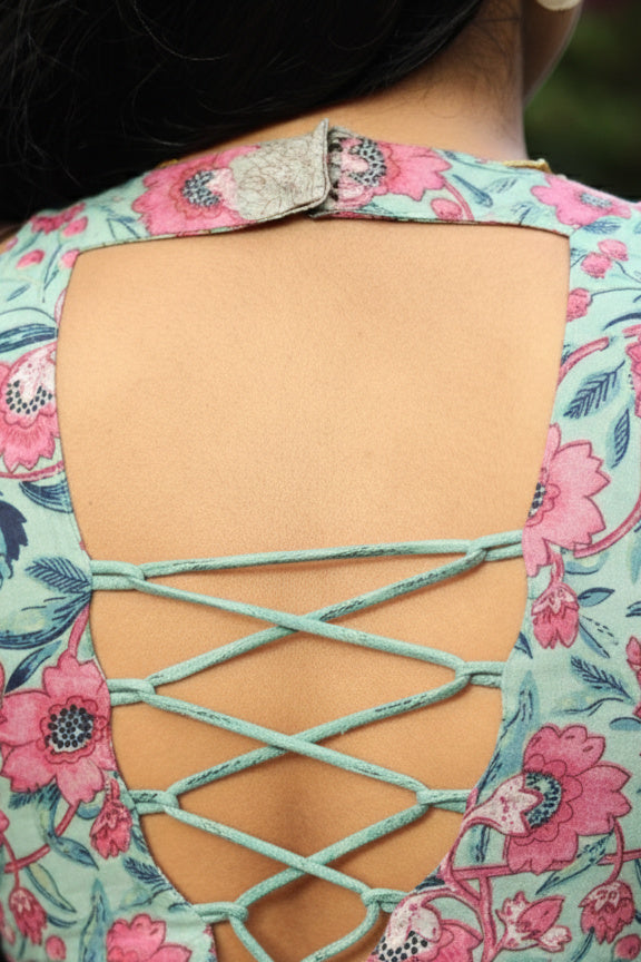 Akshaya - Sculpted to Slay | Padded/Backless Kurtis  (Jaipur Sanganeri pure cotton) Secondary image