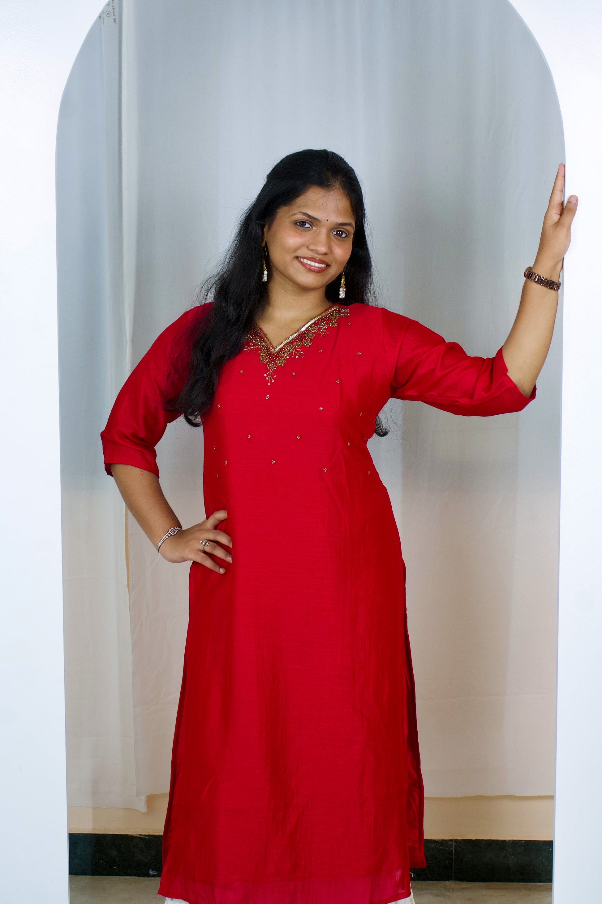  Vichitra Silk Handwork Set