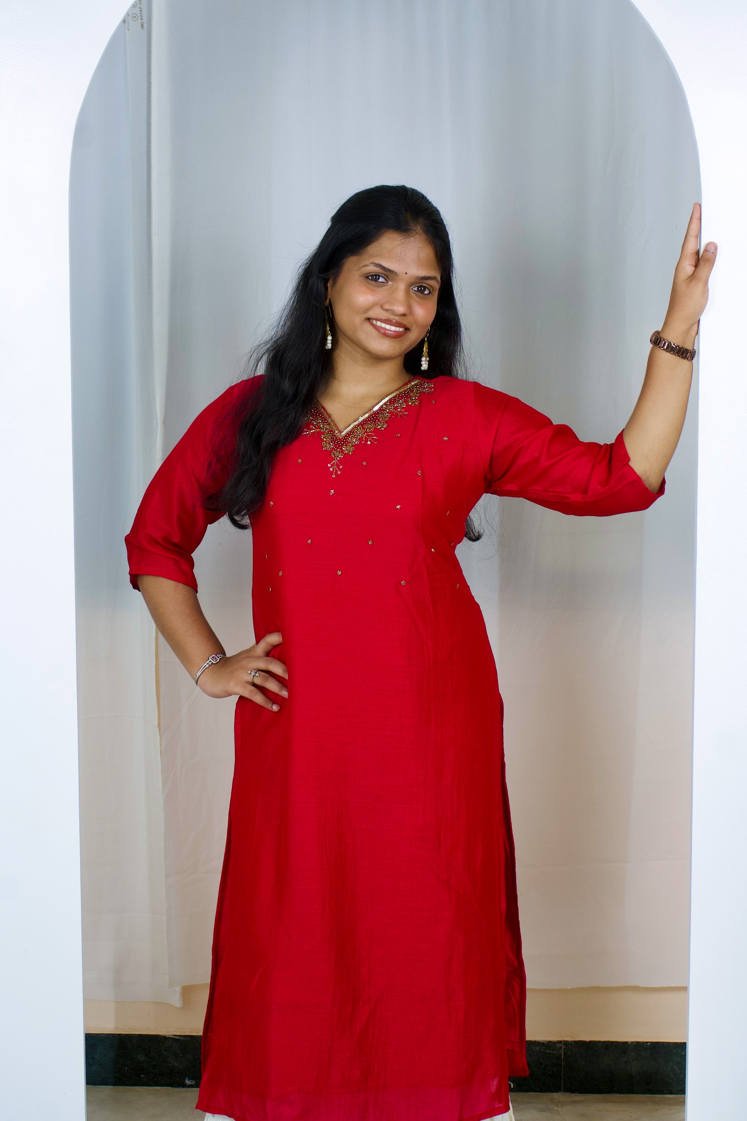  Vichitra Silk Handwork Set