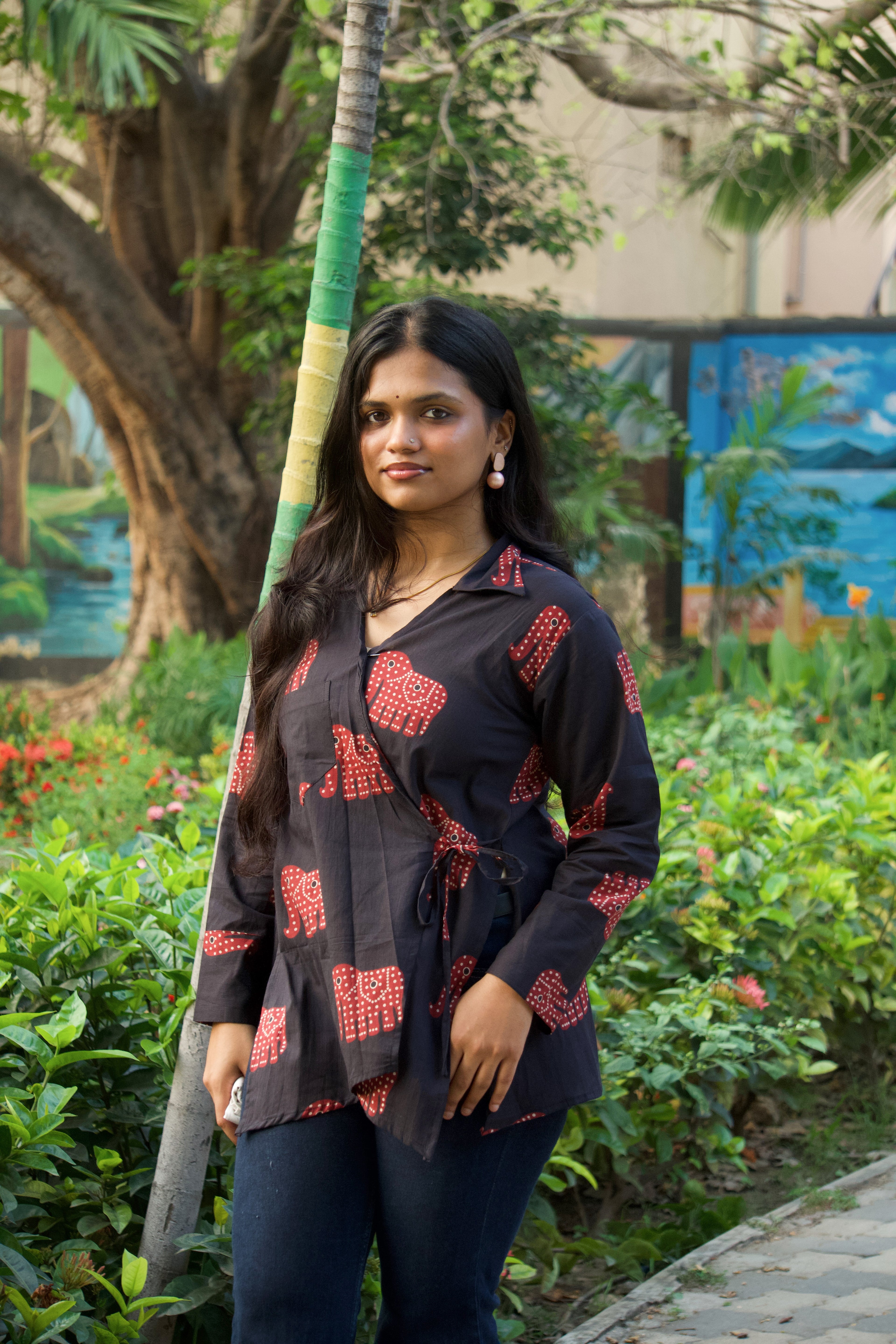 Elan - Elle Wrap Shirt (Assymetric)
