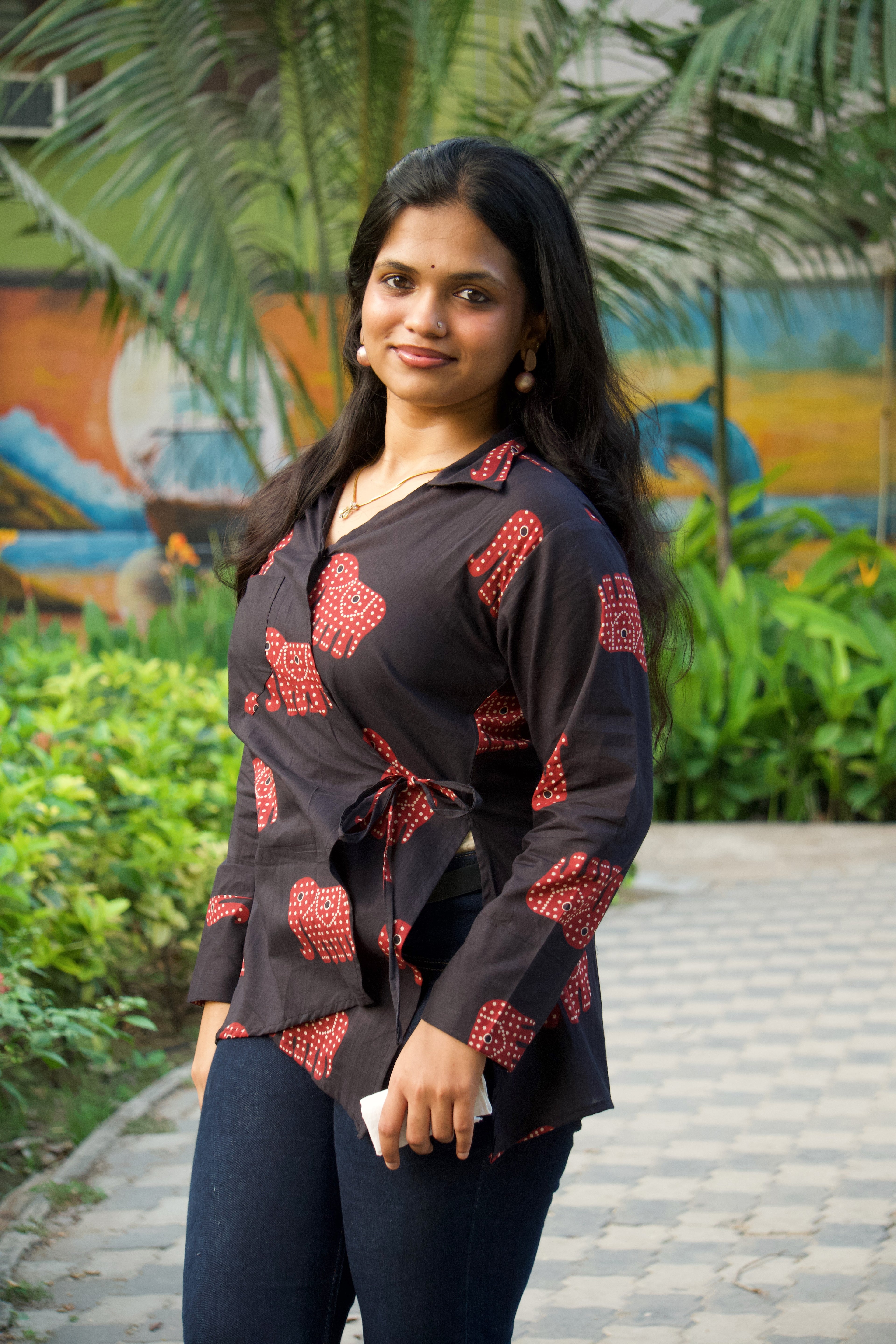 Elan - Elle Wrap Shirt (Assymetric)