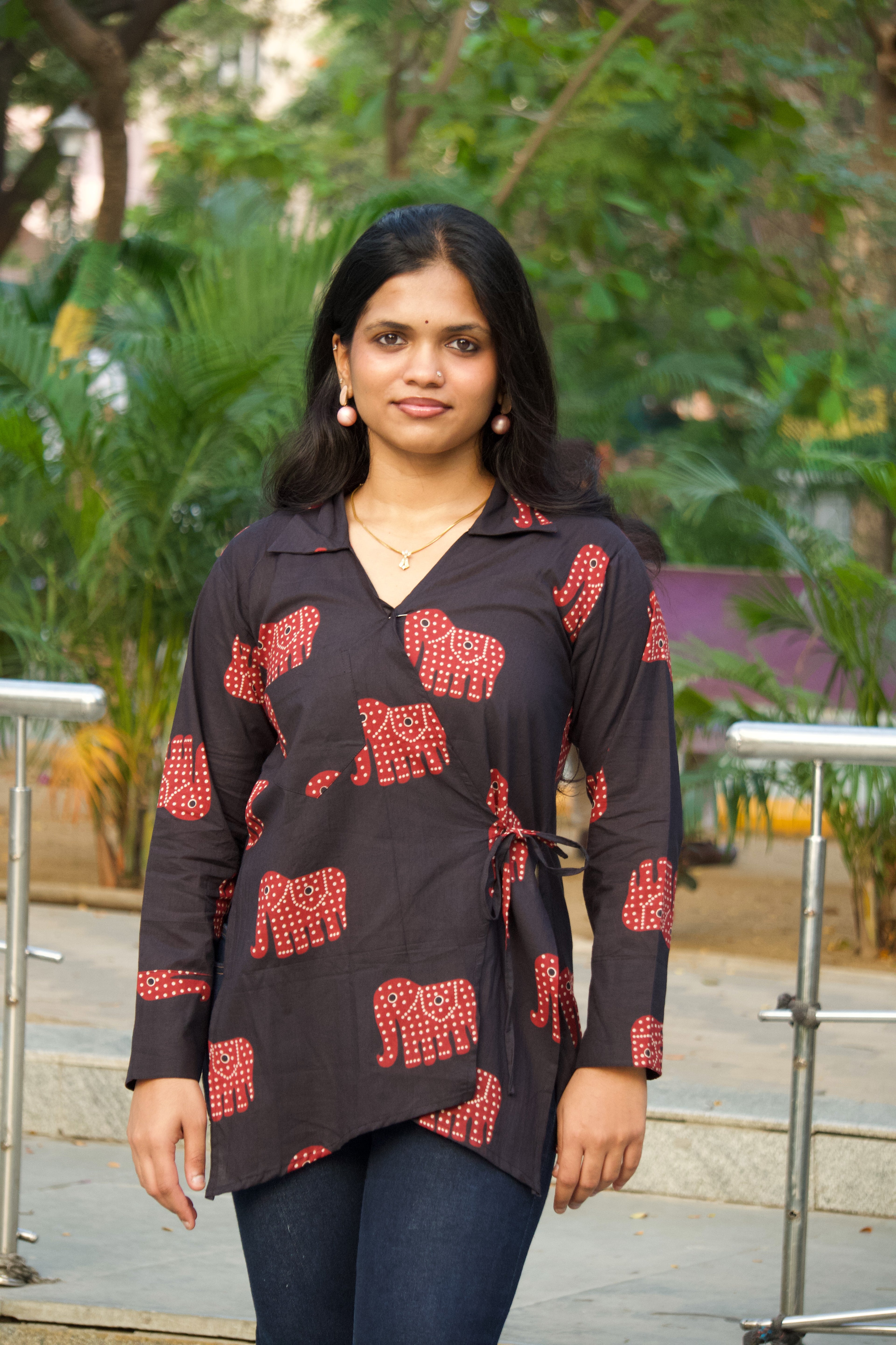 Elan - Elle Wrap Shirt (Assymetric)