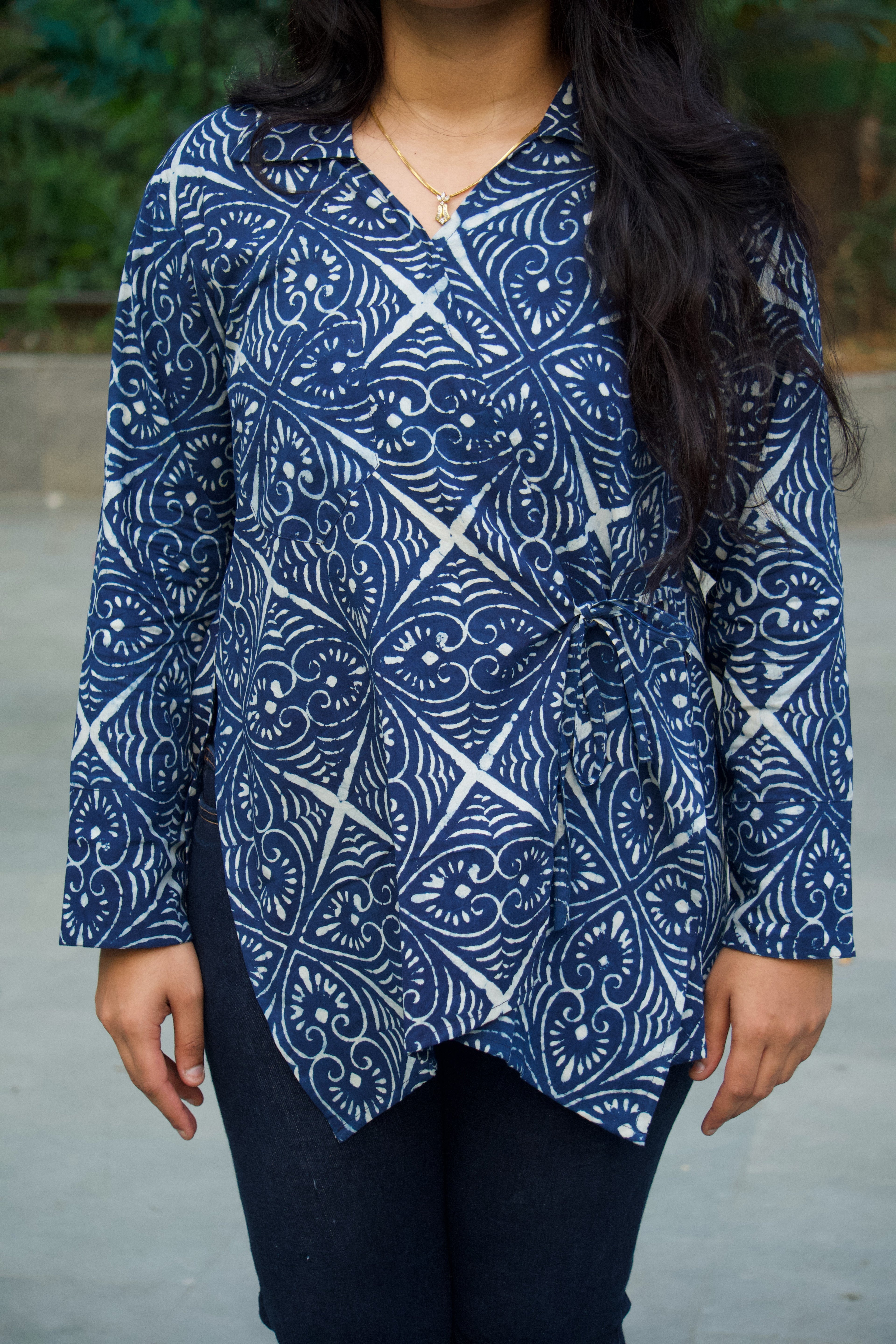 Elan - Riya Wrap Shirt (Asymmetric)