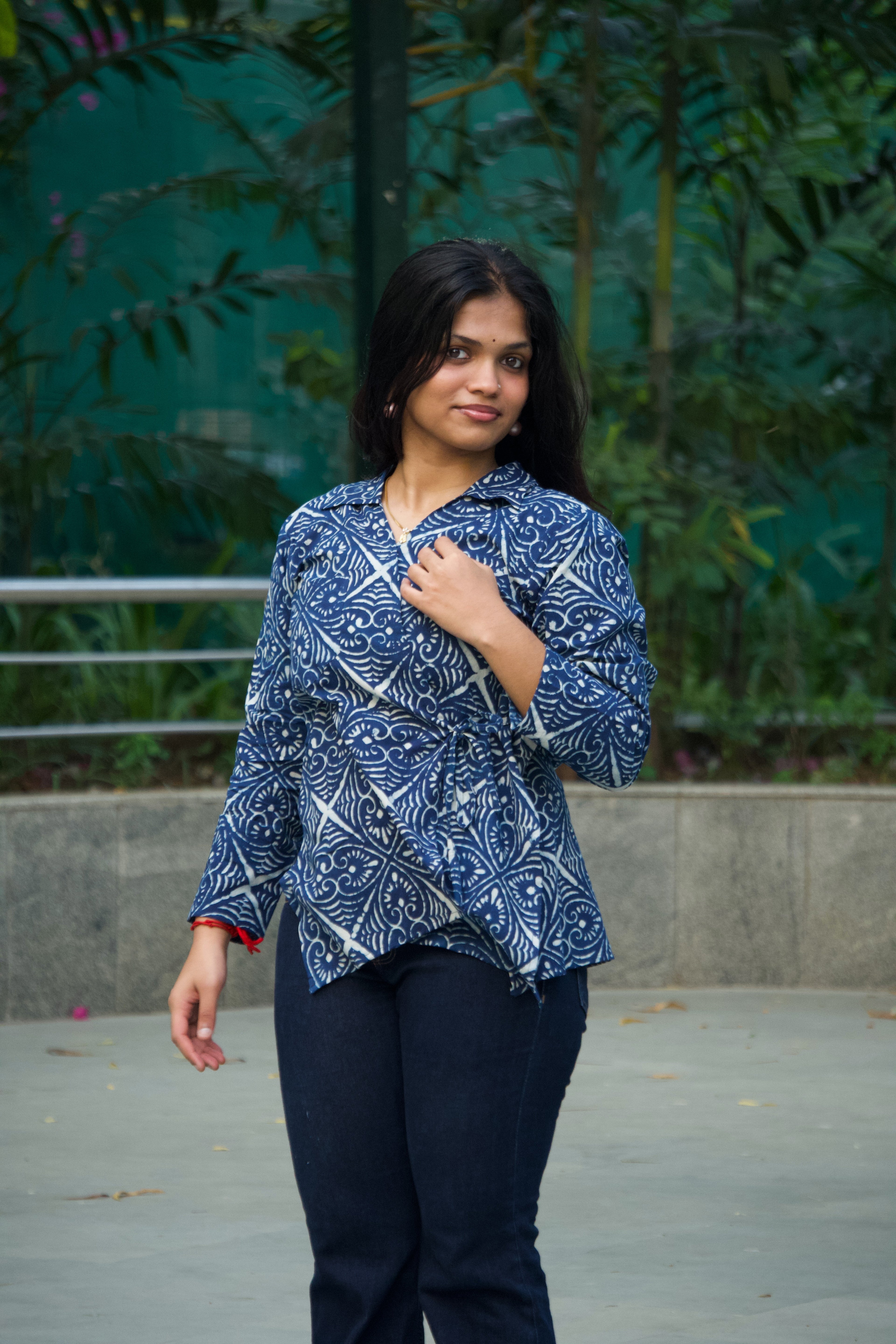 Elan - Riya Wrap Shirt (Asymmetric)