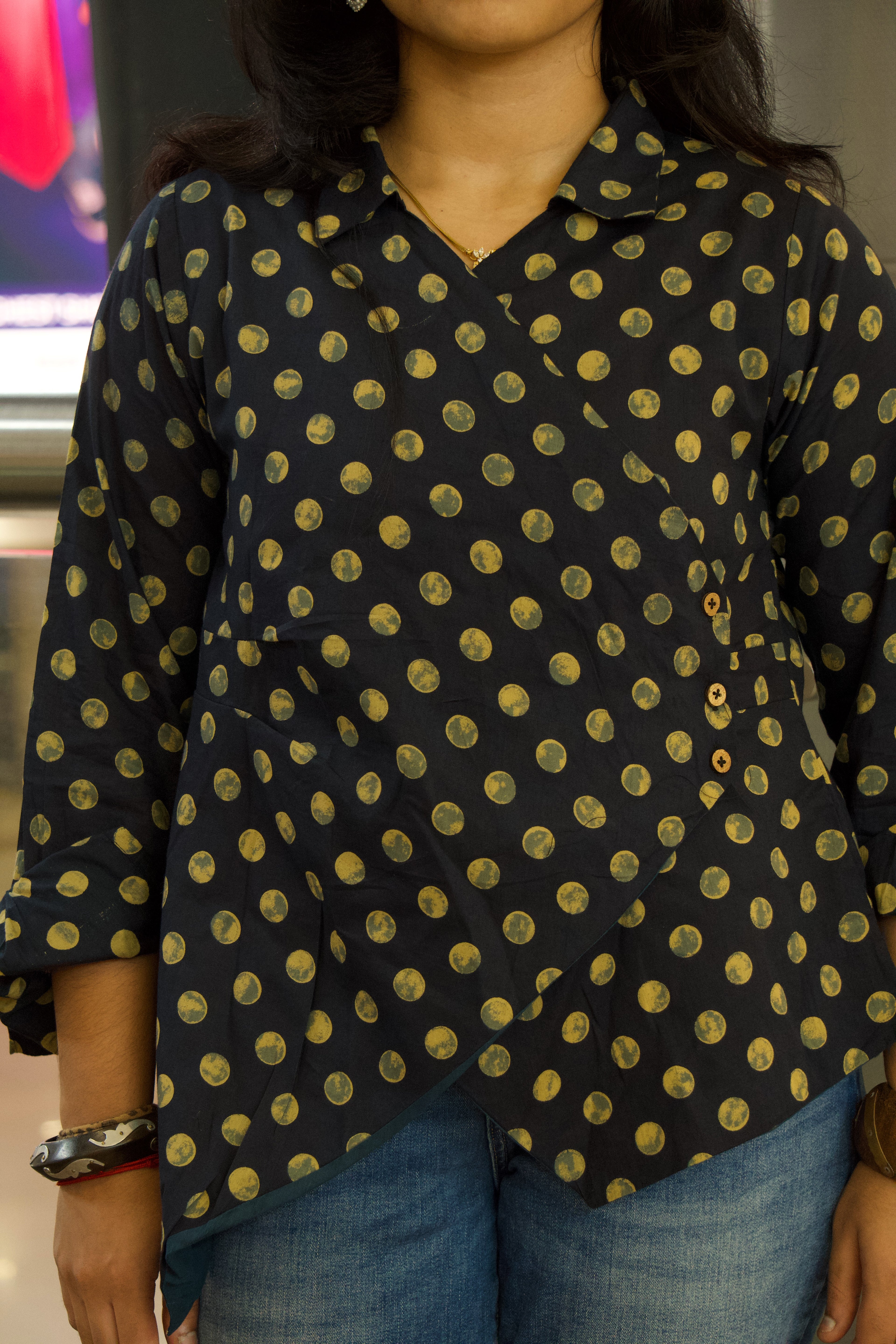 Elan - Klin Assymetric Wrap Shirt (Asymmetric)