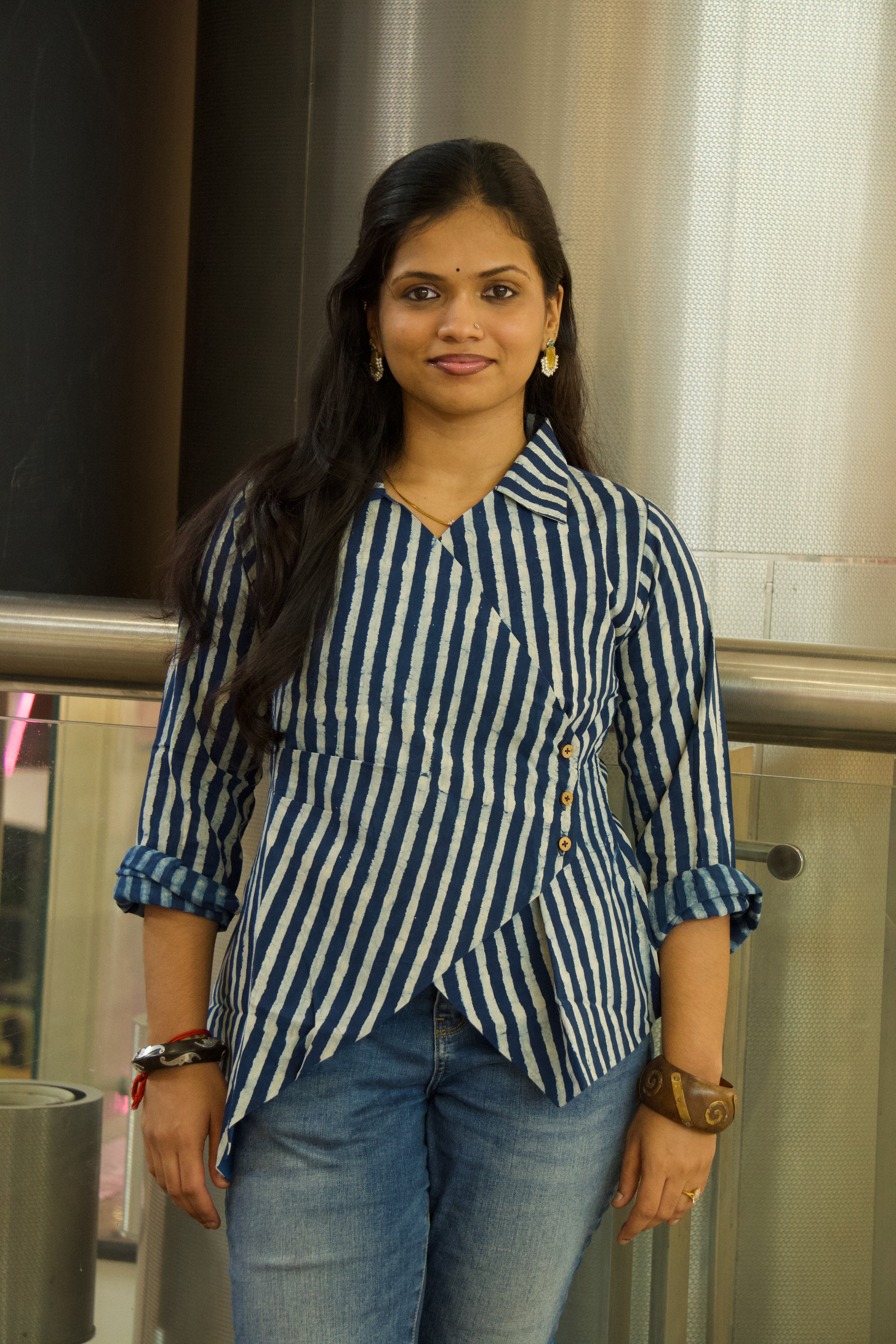 Elan - Zoya Assymetric Wrap Shirt