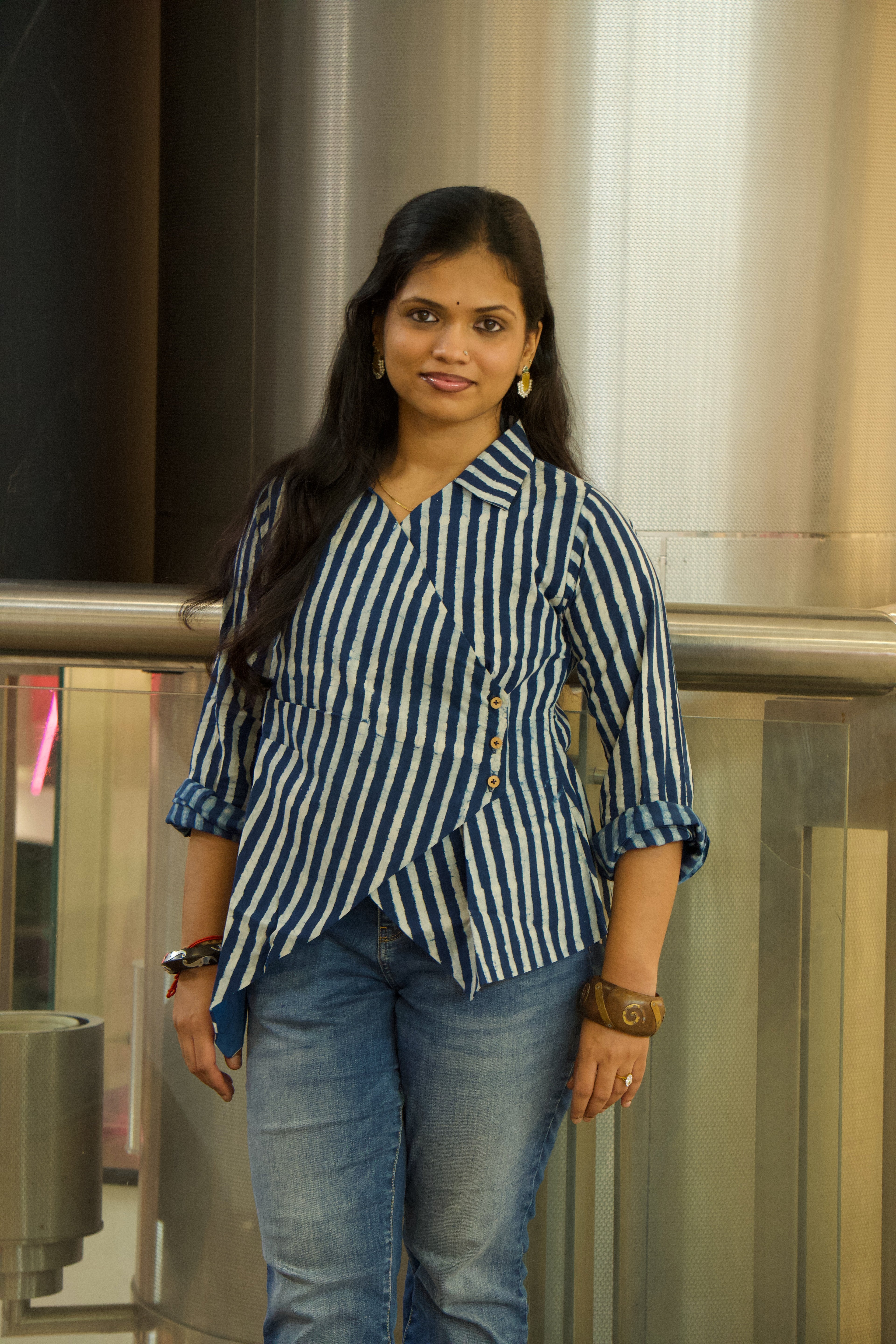Elan - Zoya Assymetric Wrap Shirt
