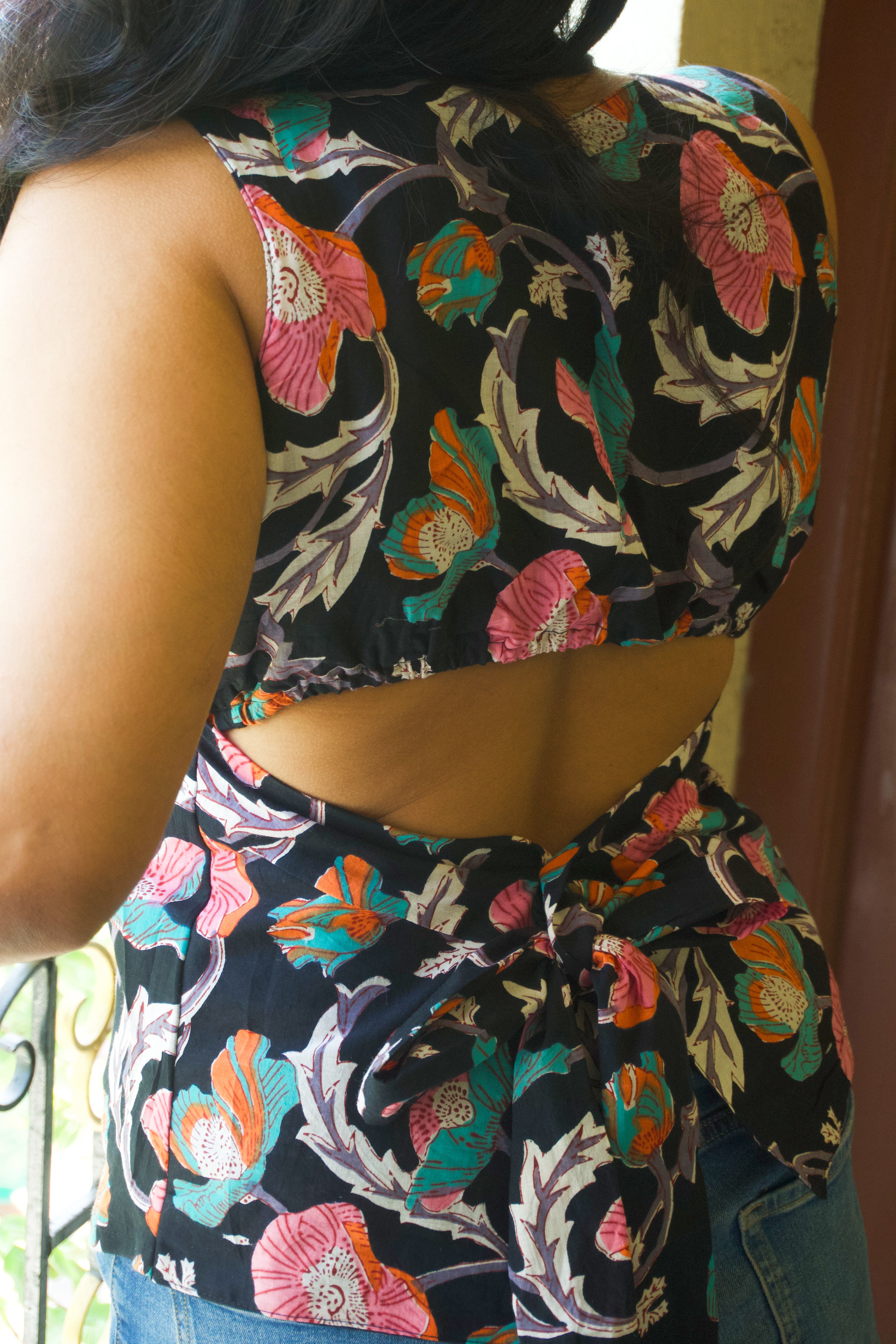 Rumi - The Back Story | Indigo Bow Back Top Secondary image