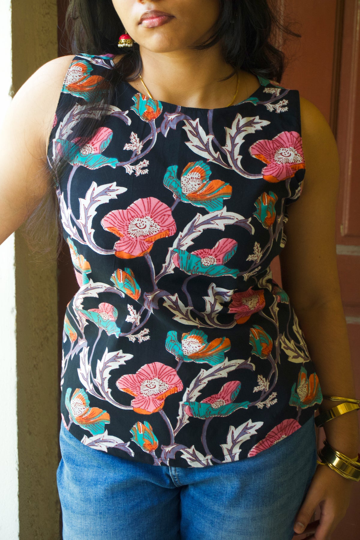 Rumi - The Back Story | Indigo Bow Back Top Main image
