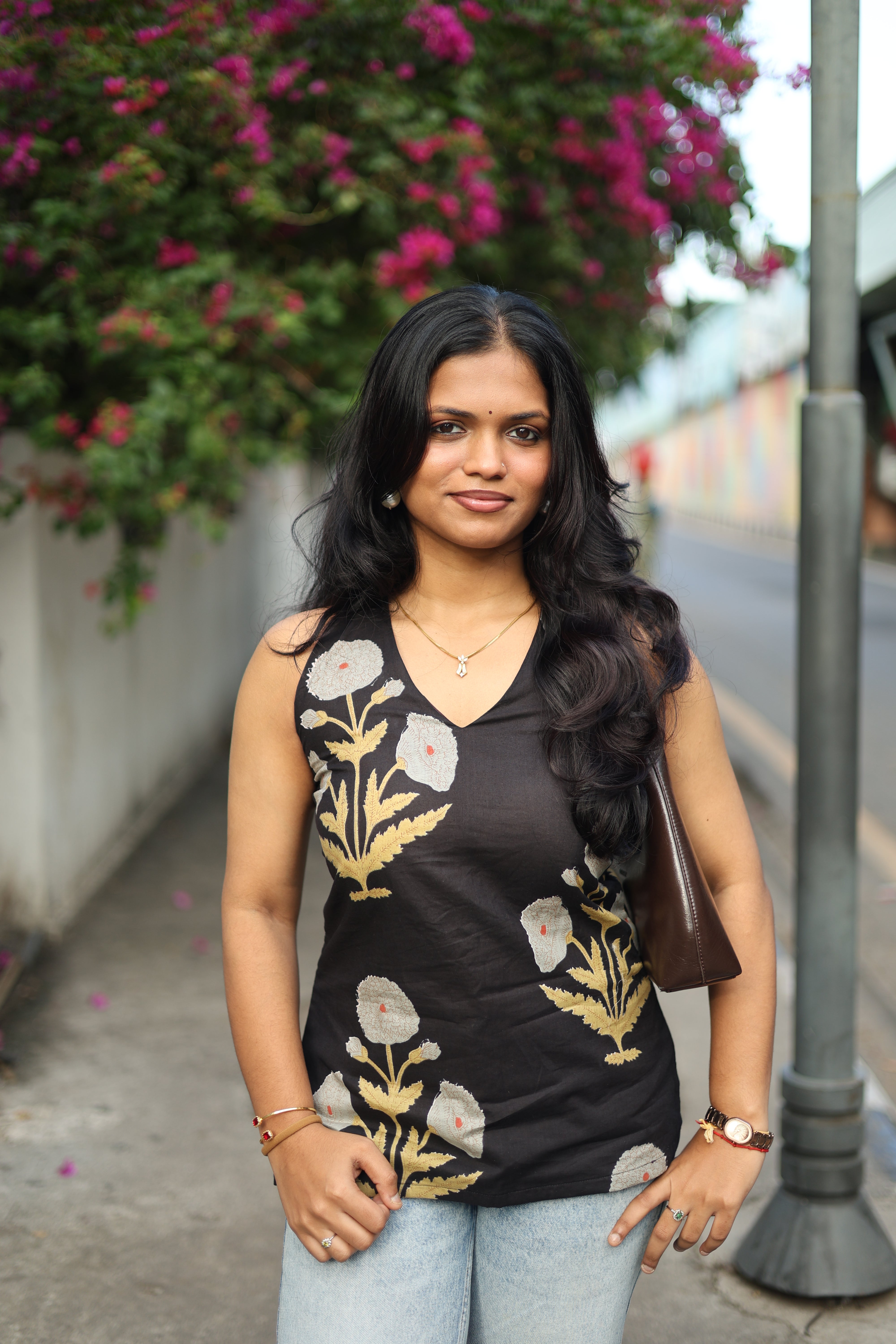 Krithika -  Sculpted to Slay | Padded/Backless Kurtis (Jaipur Sanganeri pure cotton) Main image