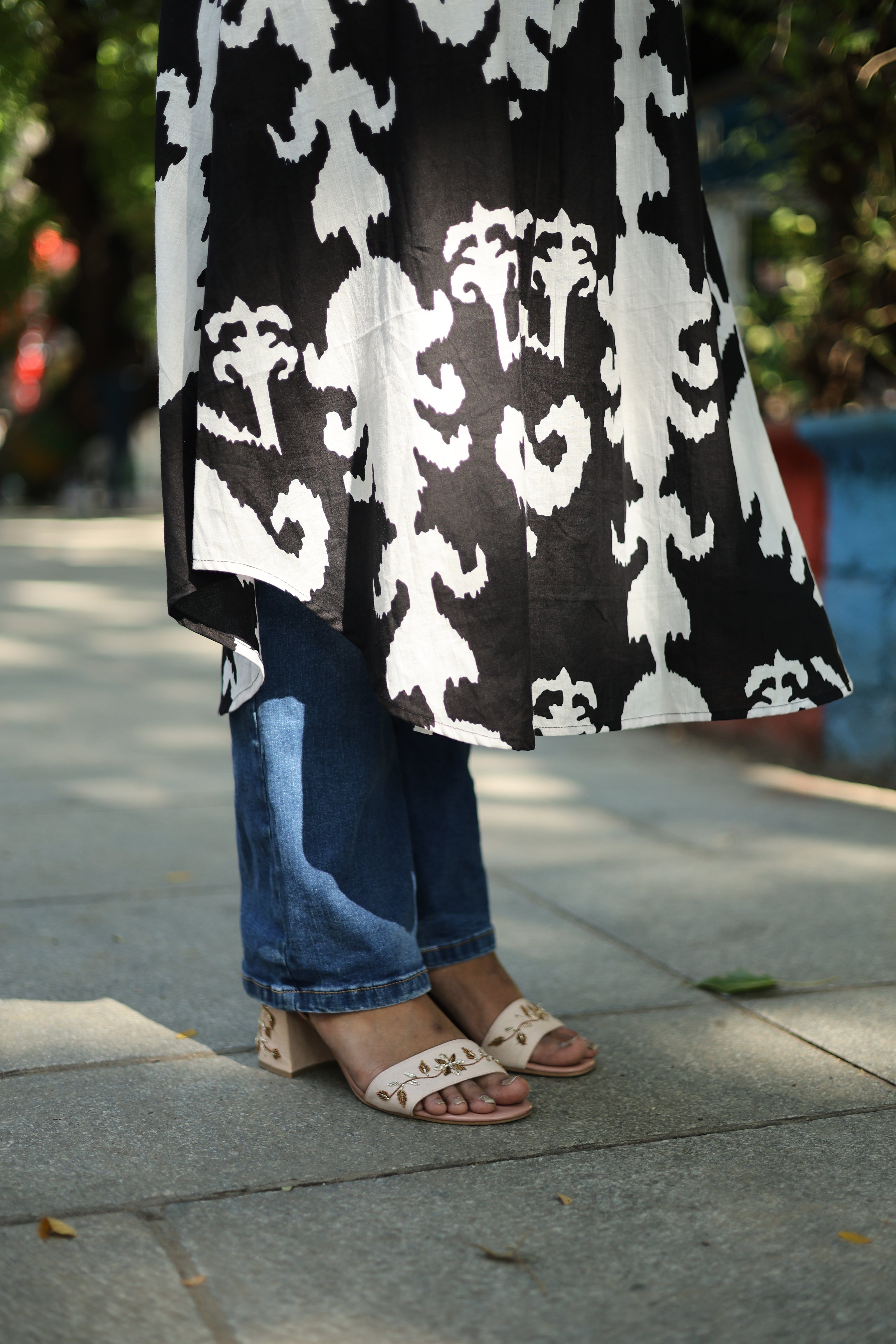 Box pleated Long Kurtis