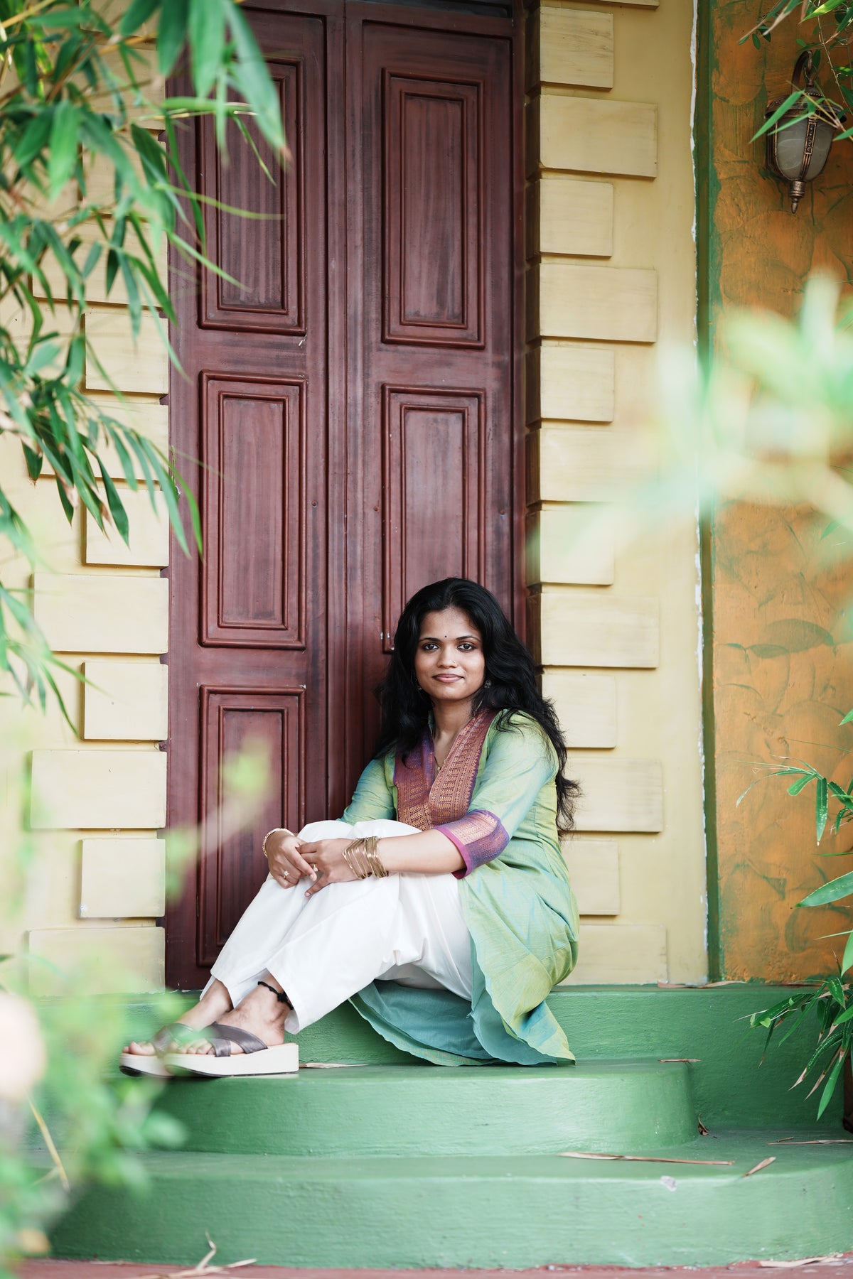 Kalyani – Pistachio Green Long Kurti | Utsav