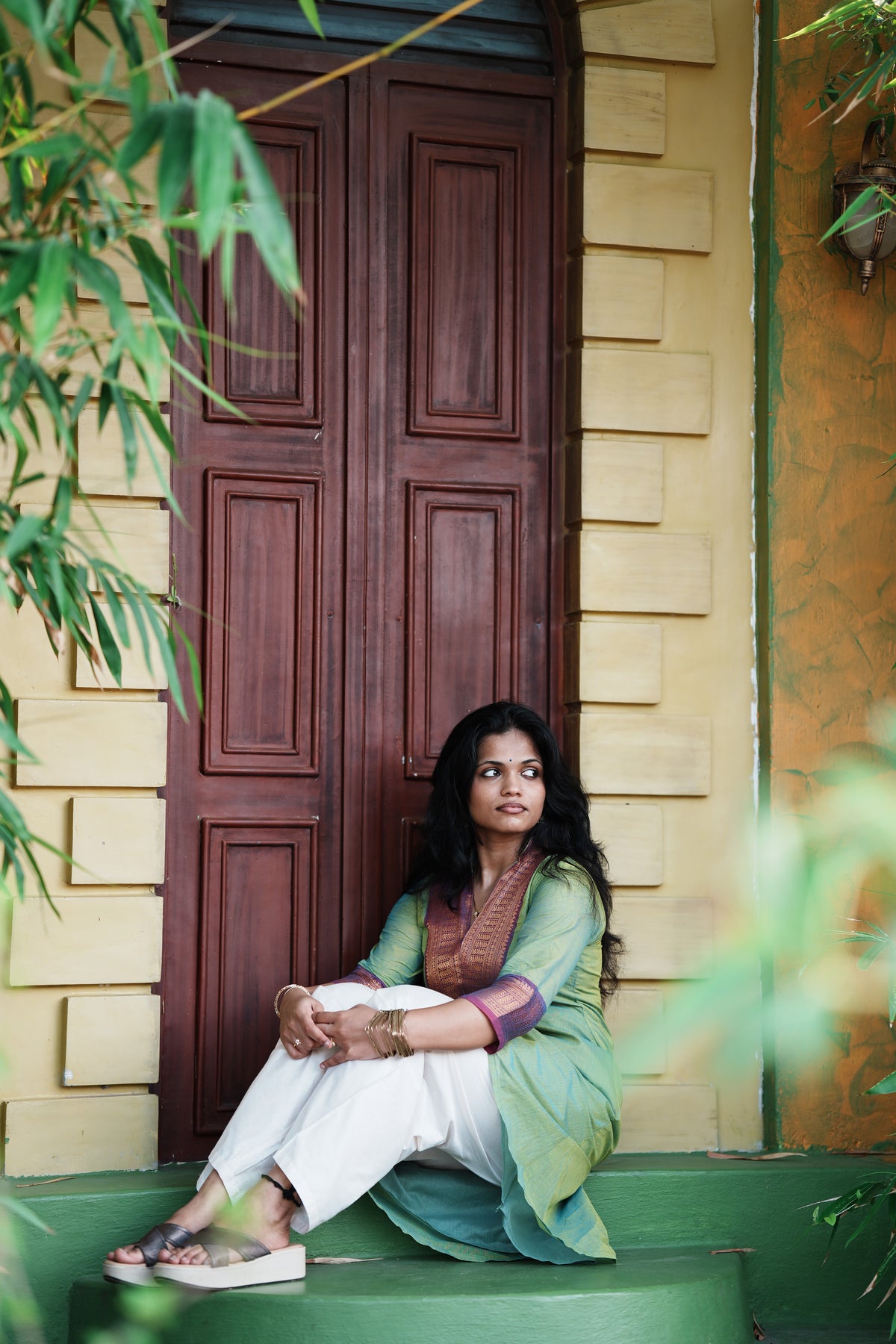 Kalyani – Pistachio Green Long Kurti | Utsav