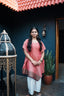 Malligai – Coral Pink Asymmetric Short Kurti | Afterglow