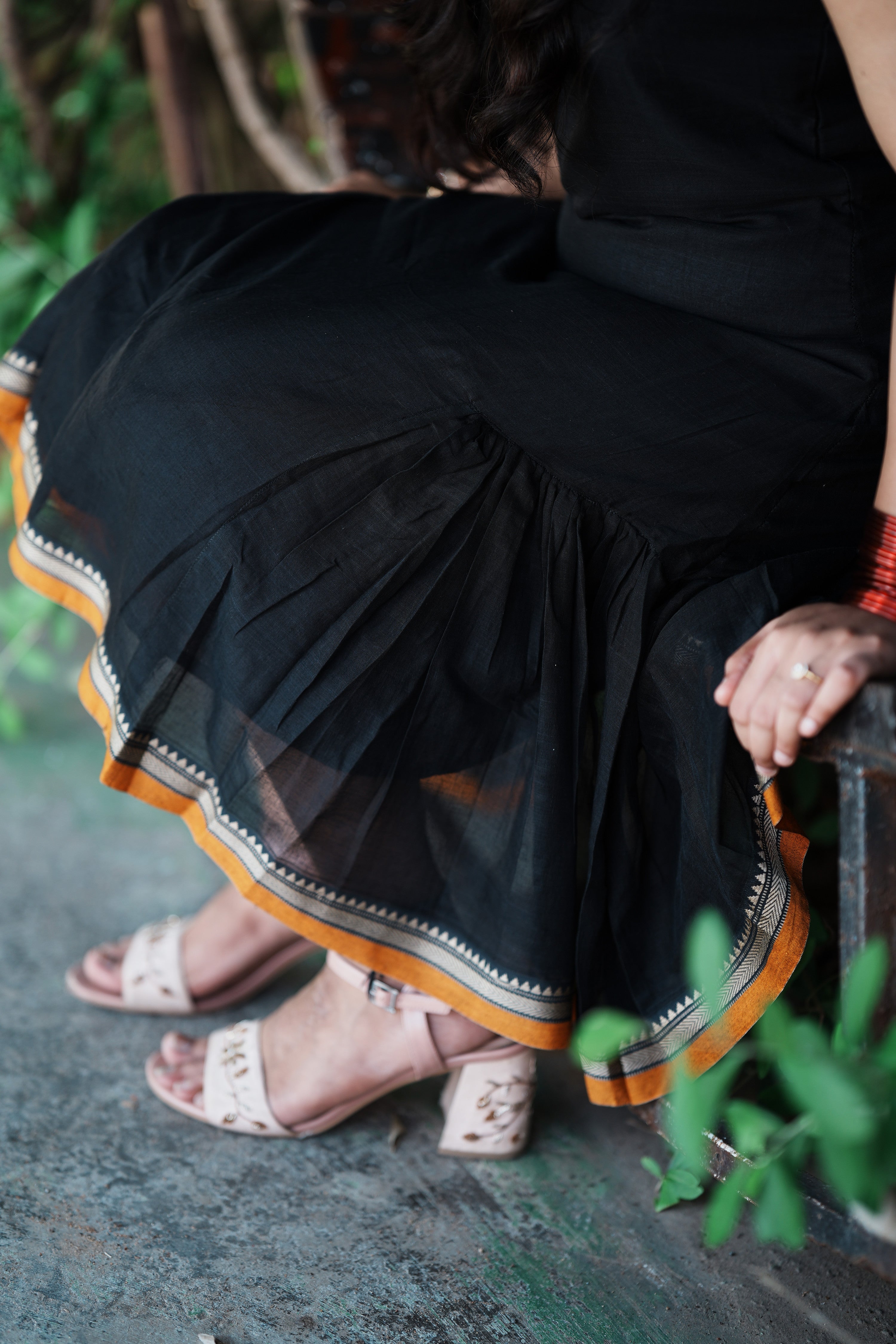 Nandini – Black Sleeveless Short Kurti | Afterglow Secondary image