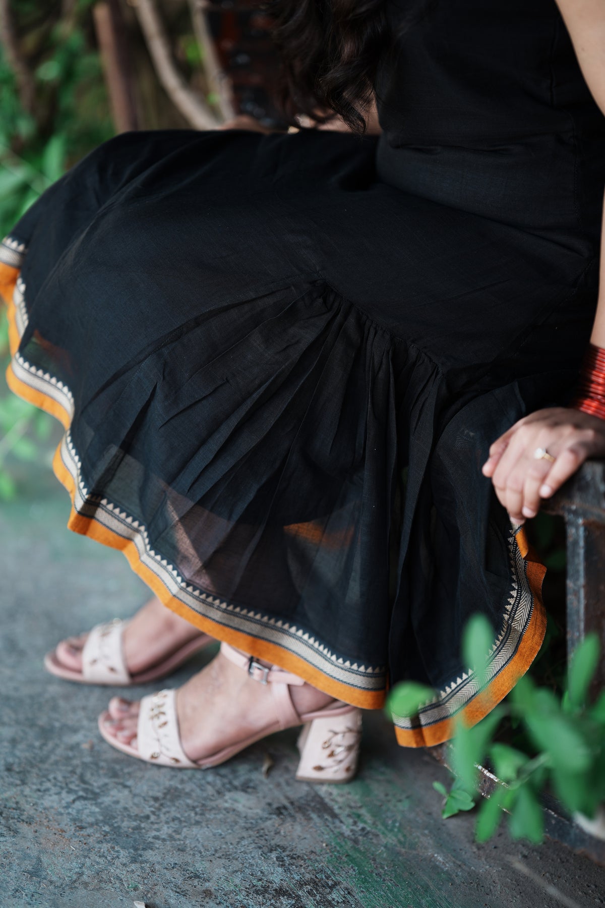 Nandini – Black Sleeveless Short Kurti | Afterglow