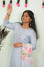 Icy blue dola silk 3 piece set