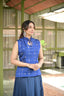 Thendral – Rich Blue Zari Check Raw silk Short Kurti | Afterglow