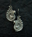 Silver Toned - Peacock Earrings