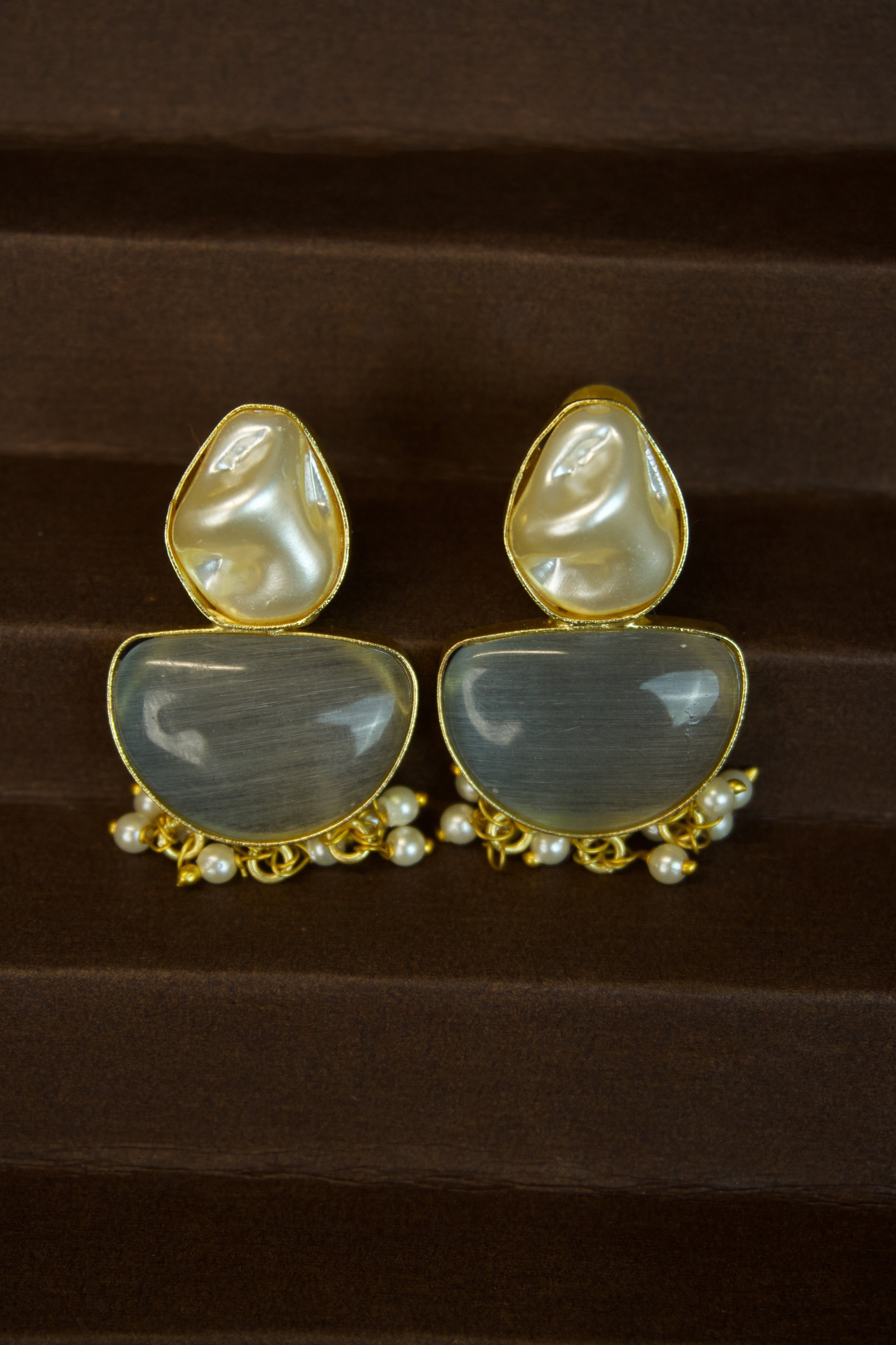Silver Toned Oxidized Earrings