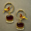 Pair of silver Oxidized earrings with pearl beads  in Brass metal