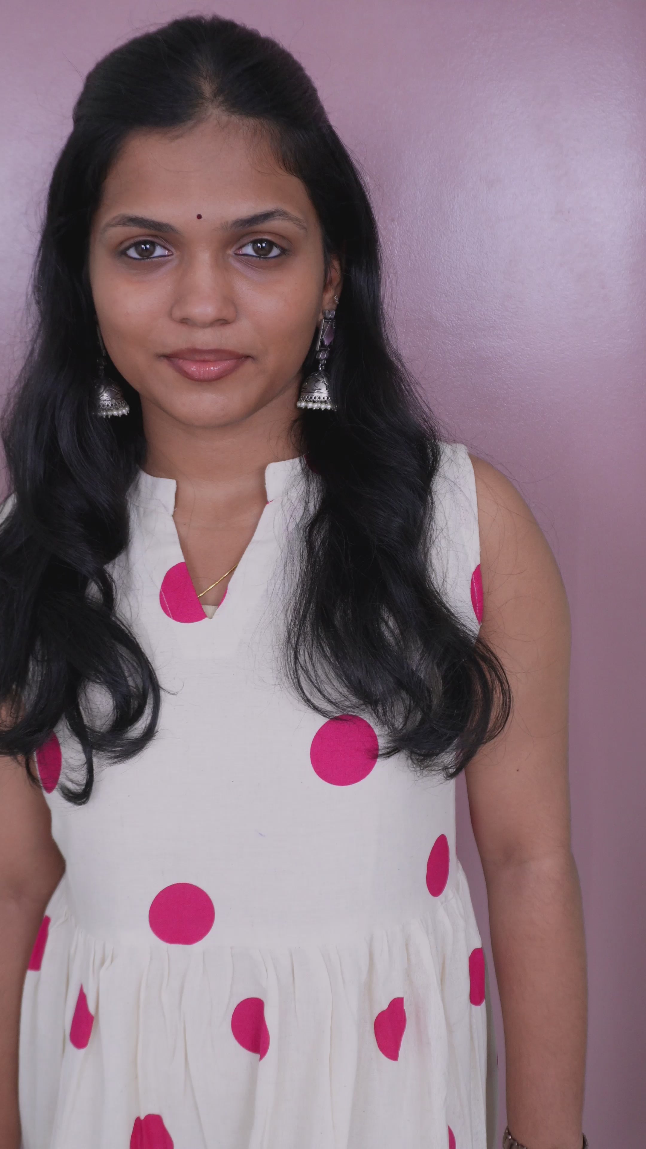 Festive Flair Polka Dot Sleeveless Frock