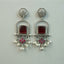 MYRA - Silver Toned BRASS Earrings