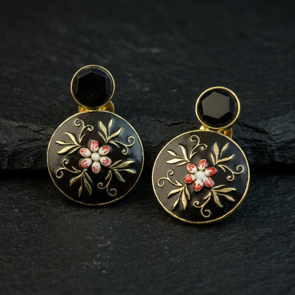 SYRA - MEENAKARI Brass Earrings - 6 Main image