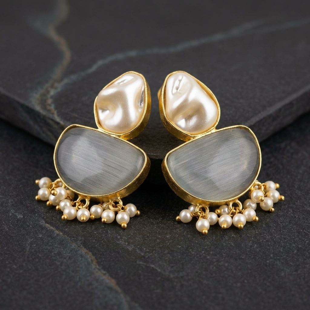 LYRA - AURA - PEARL STATEMENT EARRINGS - 10 Main image
